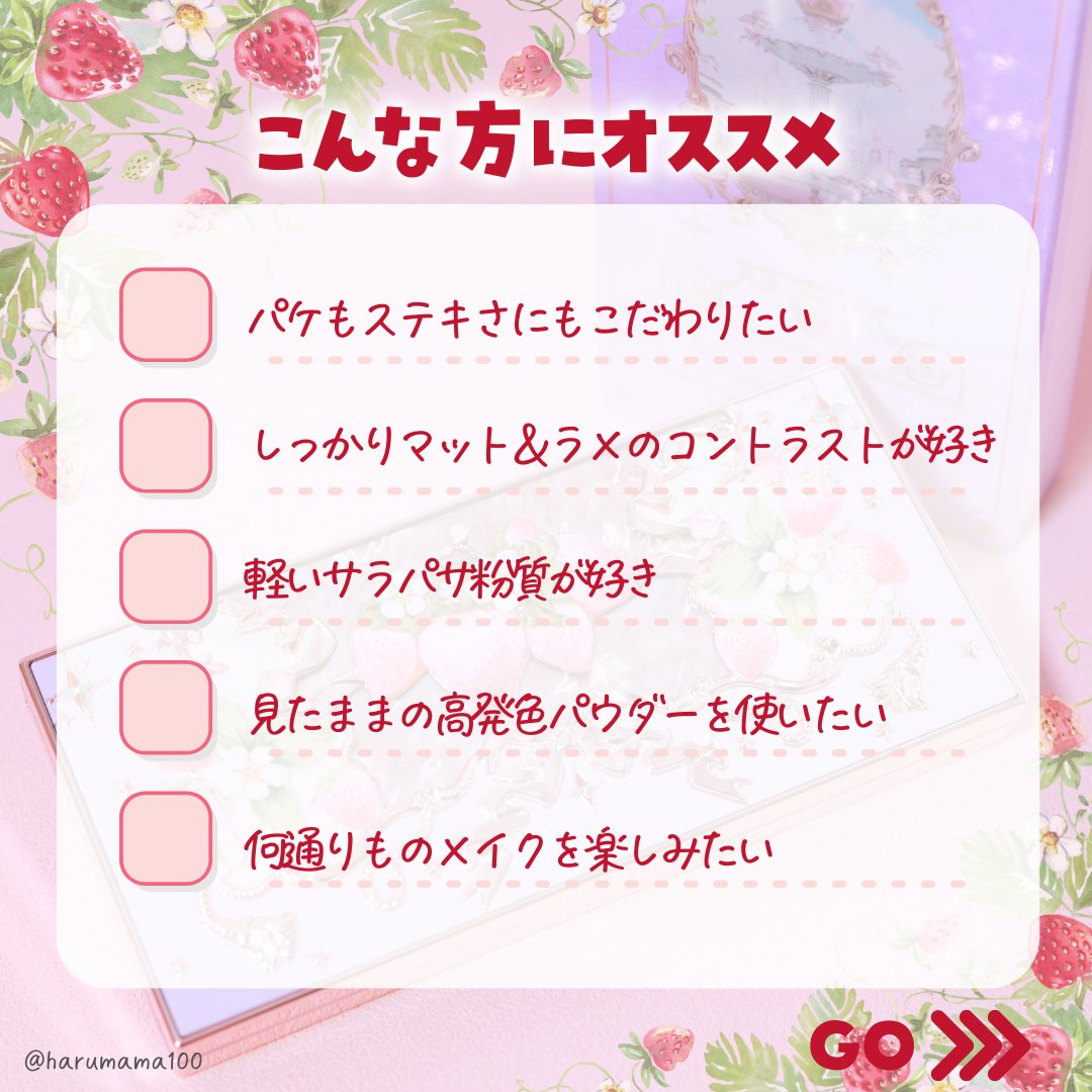 ストロベリーロココ アイシャドウパレット/FlowerKnows/アイシャドウパレットを使ったクチコミ（3枚目）