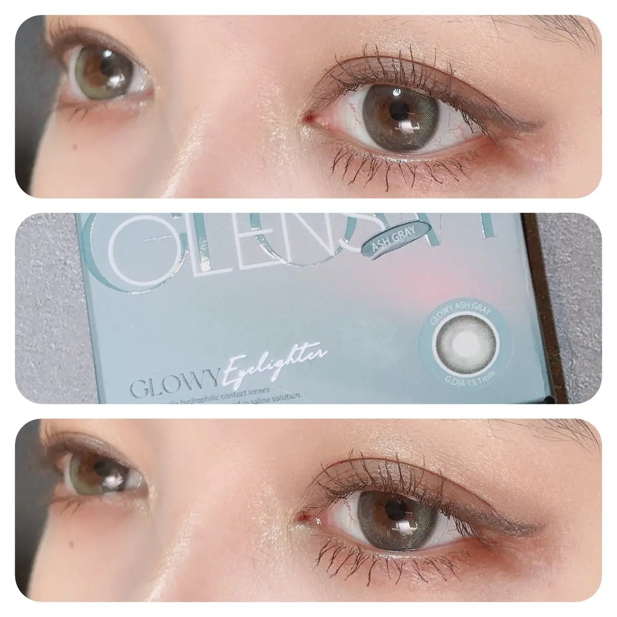 Eyelighter Glowy 1Month/OLENS/カラーコンタクトレンズを使ったクチコミ（2枚目）