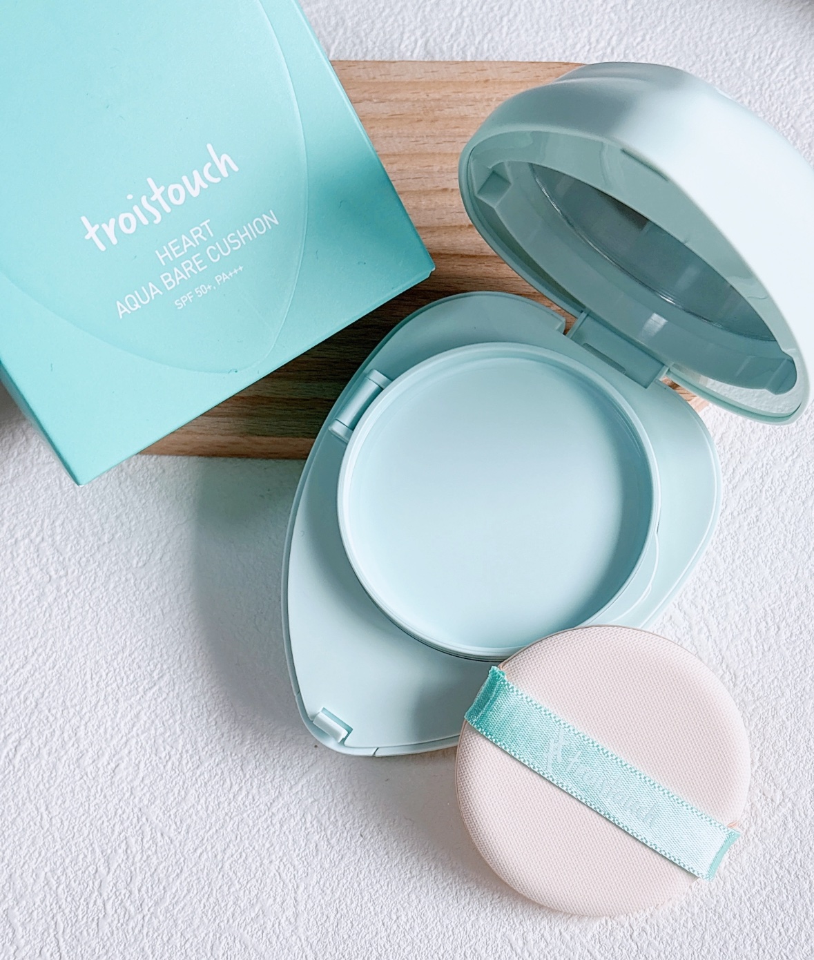 トワタッチ ハートクッション アクアベア/troistouch/クッションファンデーションを使ったクチコミ（2枚目）