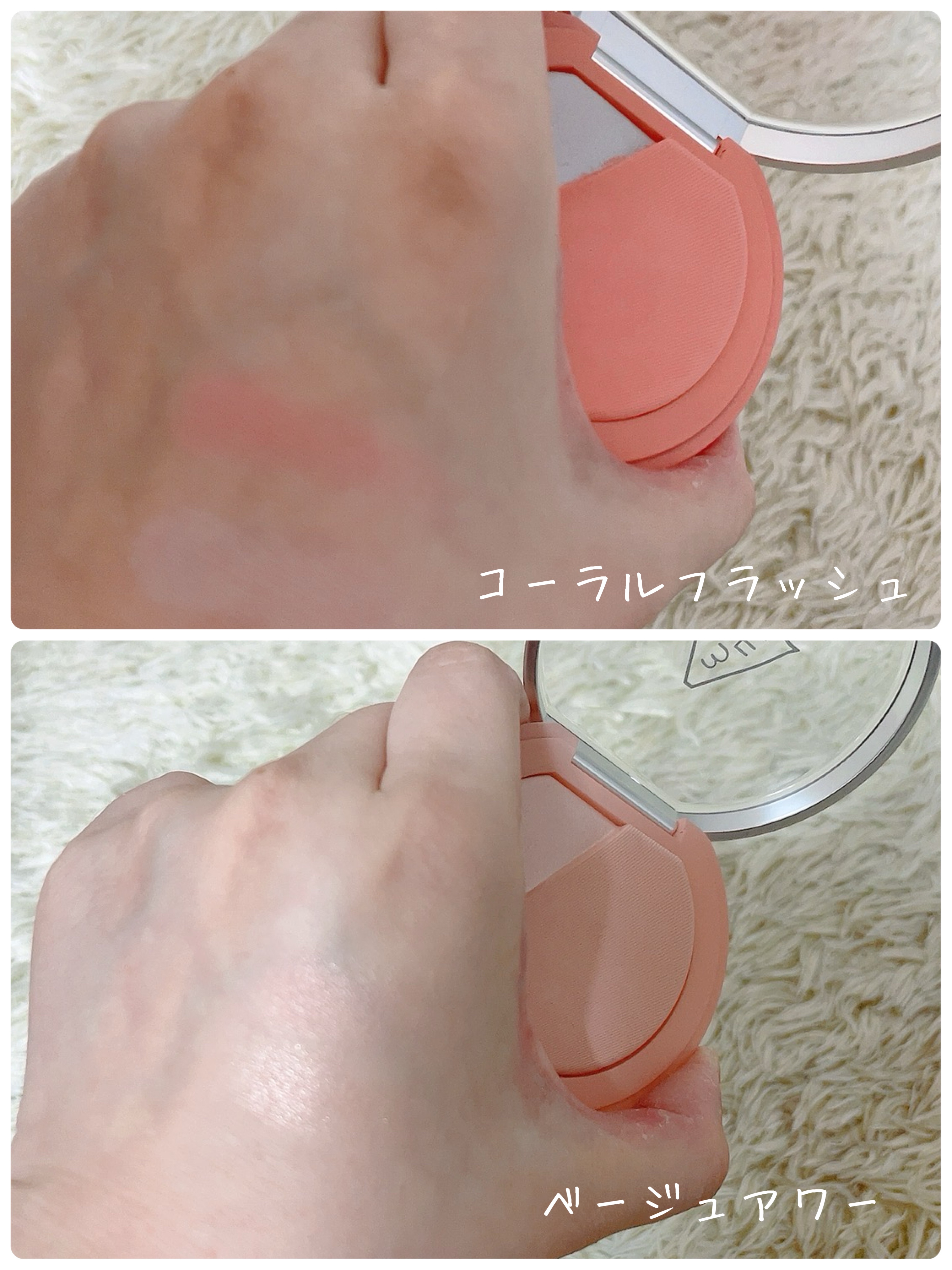 3CE ブラッシュライター/3CE/パウダーチークを使ったクチコミ（2枚目）