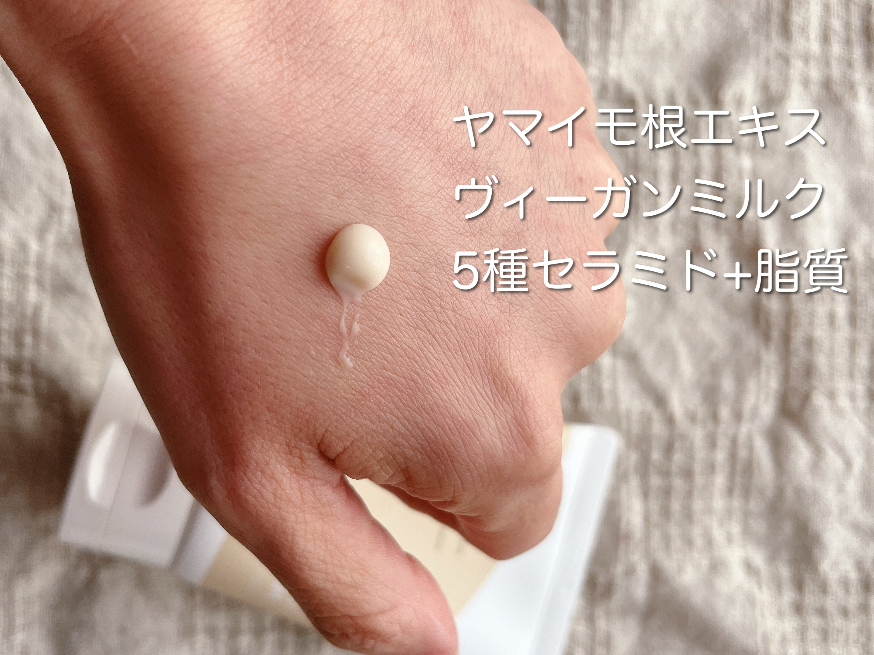 Yam Rootビーガンミルククリーム/Isntree/フェイスクリームを使ったクチコミ（2枚目）