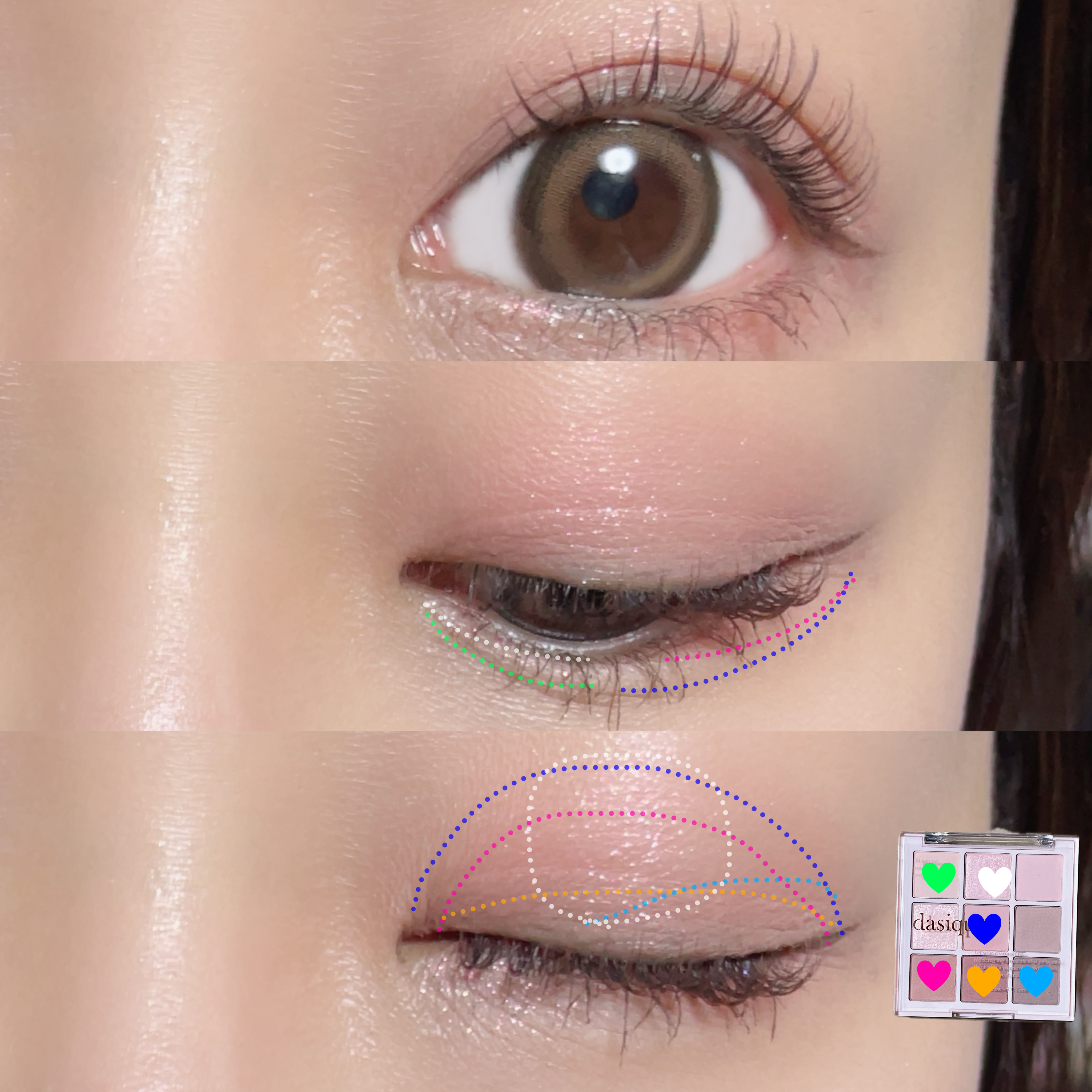 シャドウパレット/dasique/アイシャドウパレットを使ったクチコミ（2枚目）