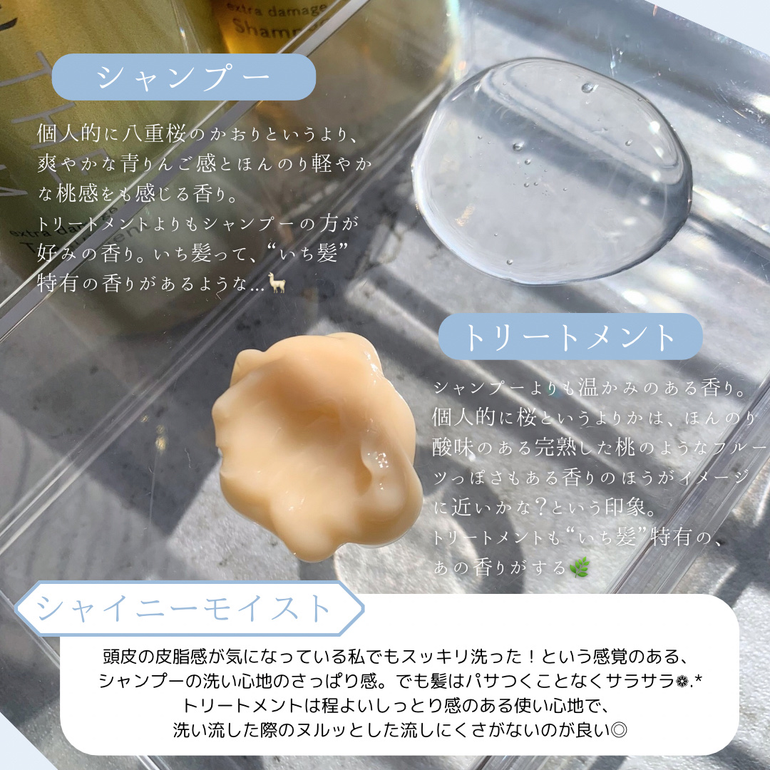 THE PREMIUM エクストラダメージケアシャンプー／トリートメント（シャイニーモイスト）/いち髪/市販シャンプーを使ったクチコミ（3枚目）