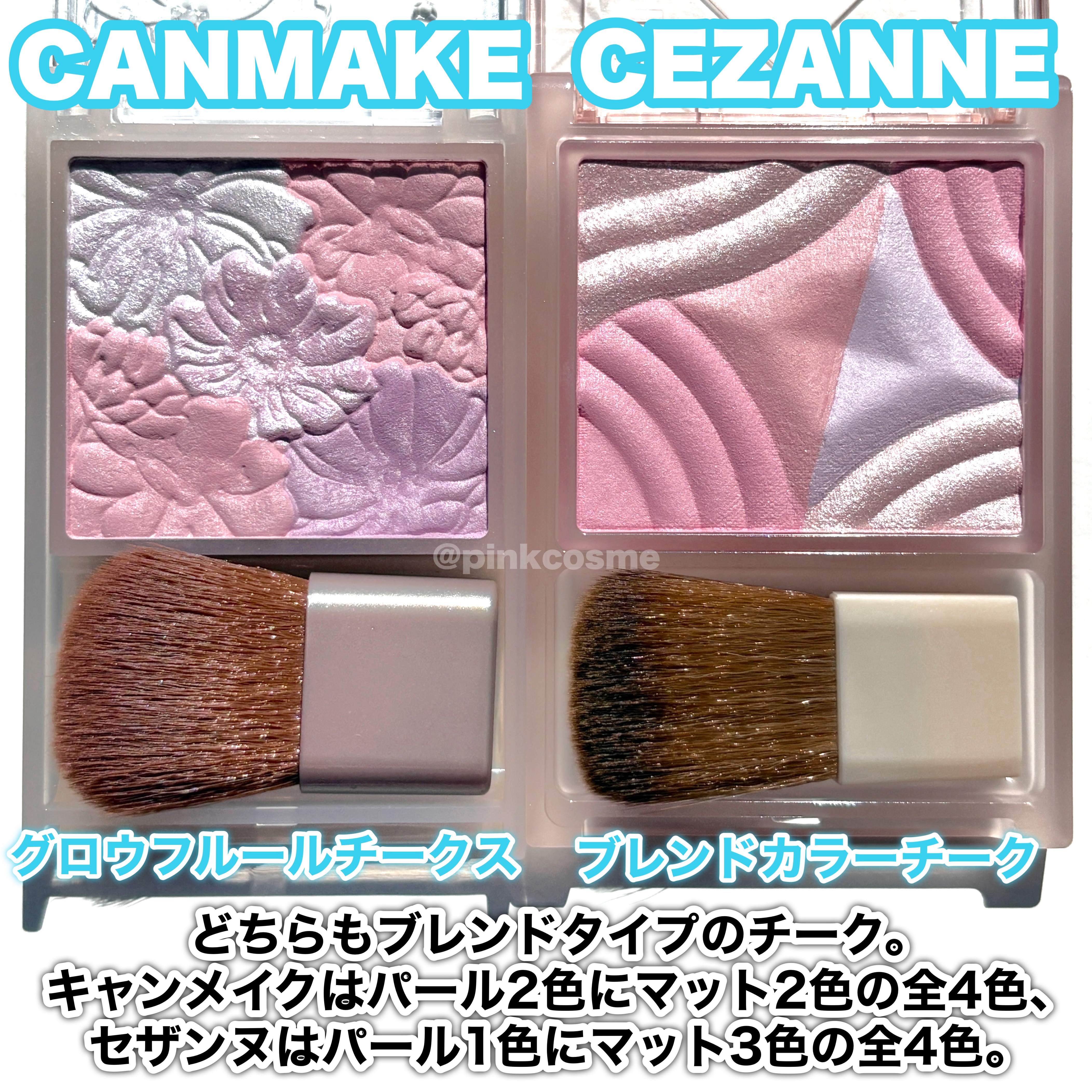 グロウフルールチークス（ブレンドタイプ）/キャンメイク/パウダーチークを使ったクチコミ（2枚目）