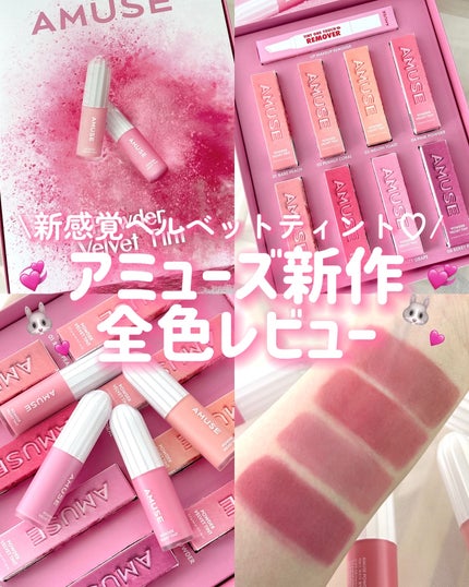 パウダーベルベットティント/AMUSE/リップティントを使ったクチコミ(1枚目)