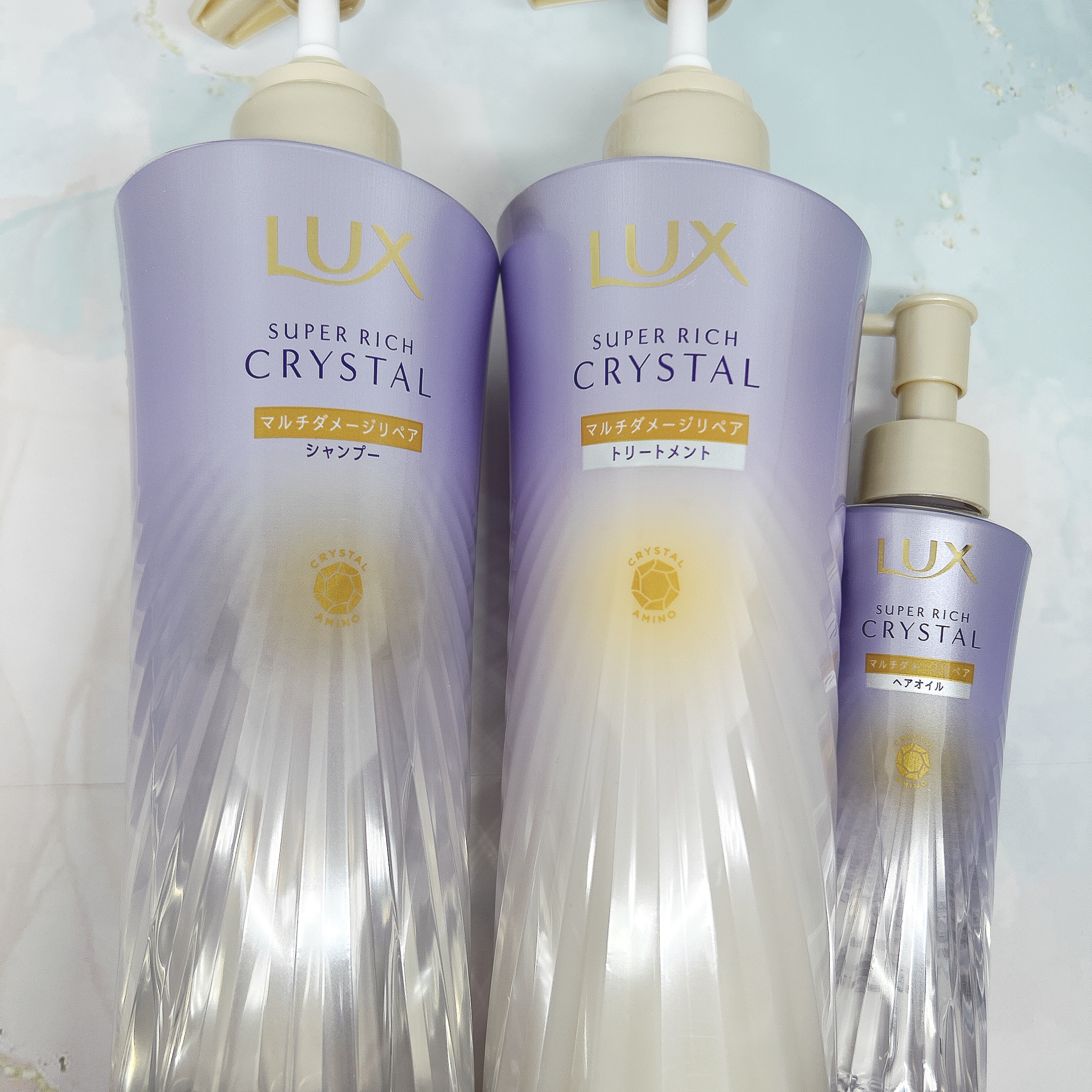 ラックス スーパーリッチクリスタル マルチダメージリペア ヘアオイル/LUX/ヘアオイルを使ったクチコミ（1枚目）