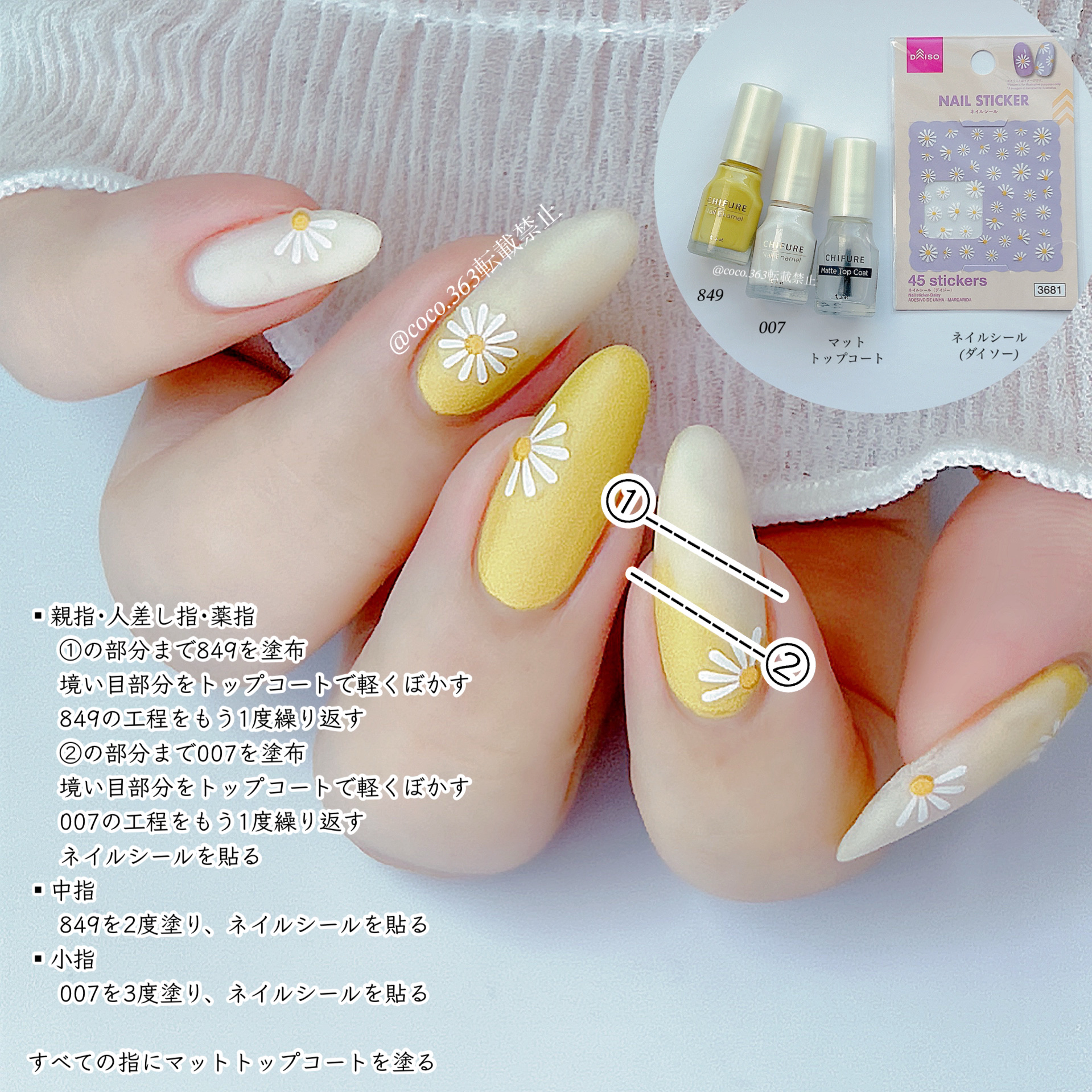 マットトップコート/ちふれ/ネイルトップコートを使ったクチコミ（2枚目）