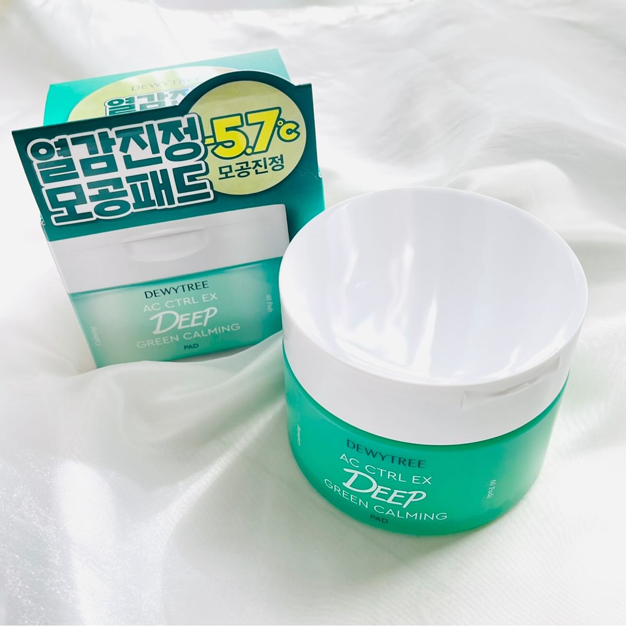 AC コントロール EX ディープ グリーン カーミング パッド 60枚入 /DEWYTREE/トナーパッドを使ったクチコミ（1枚目）