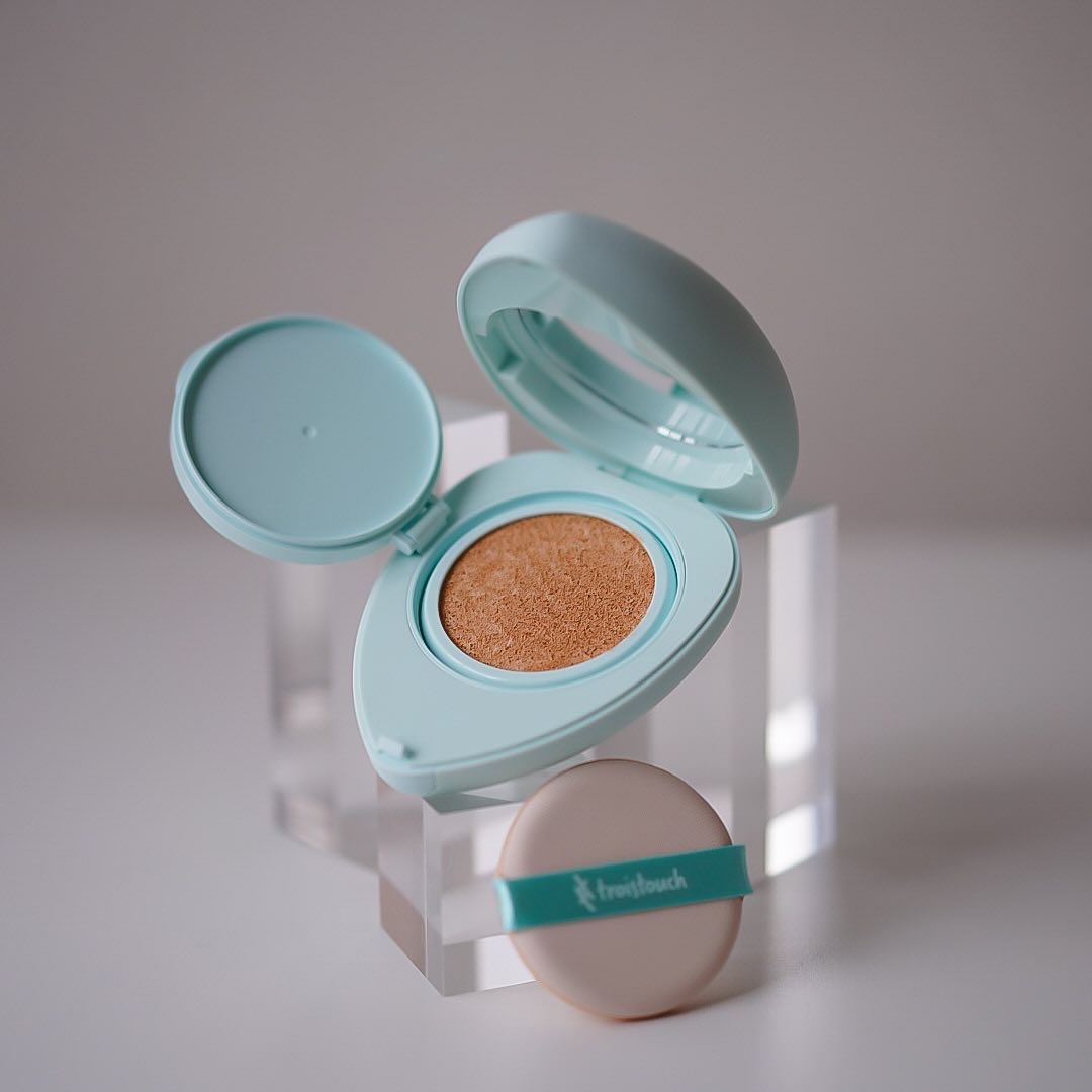 トワタッチ ハートクッション アクアベア/troistouch/クッションファンデーションを使ったクチコミ（2枚目）