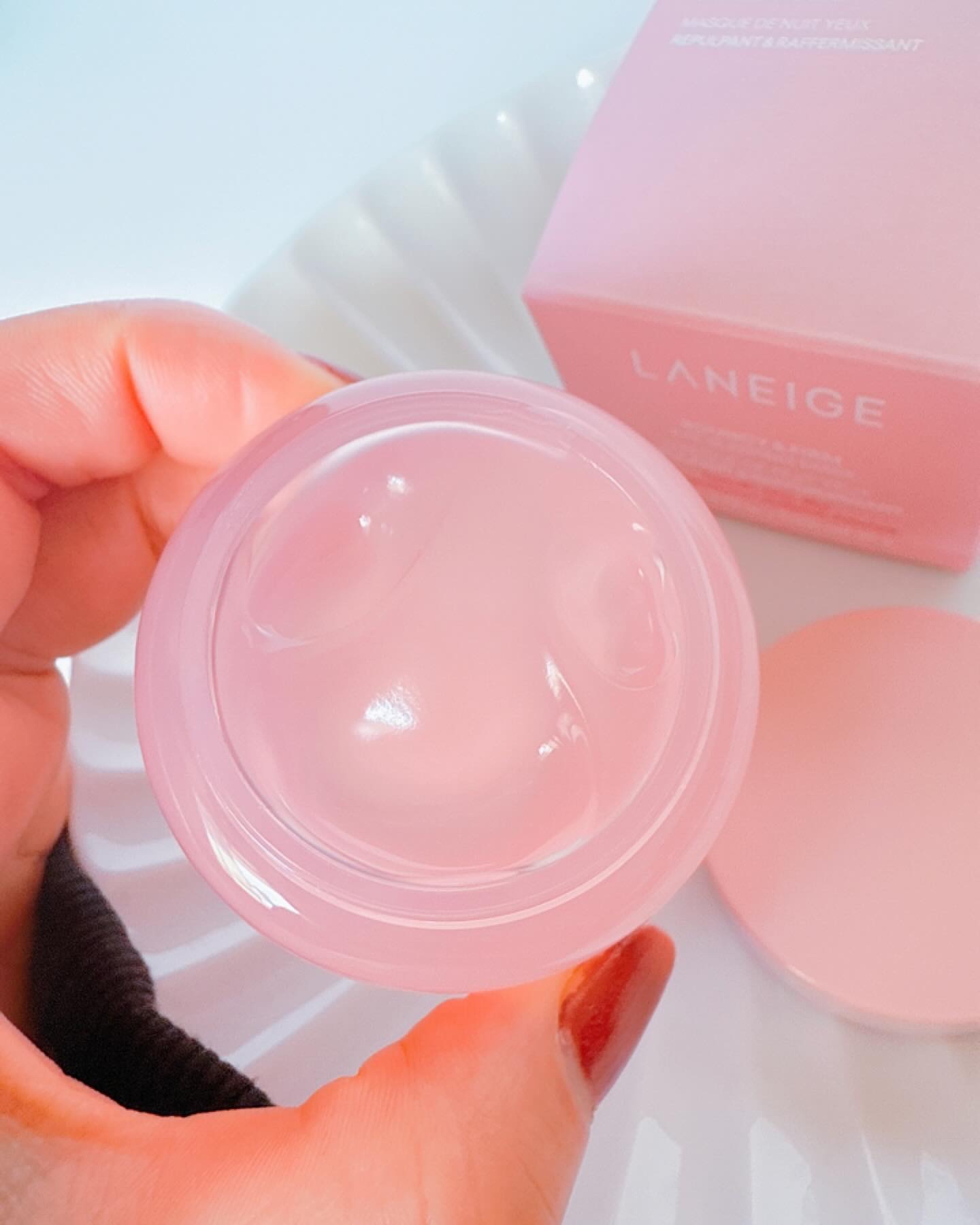 バウンシーアイスリーピングマスク/LANEIGE/アイケア・アイクリームを使ったクチコミ（3枚目）