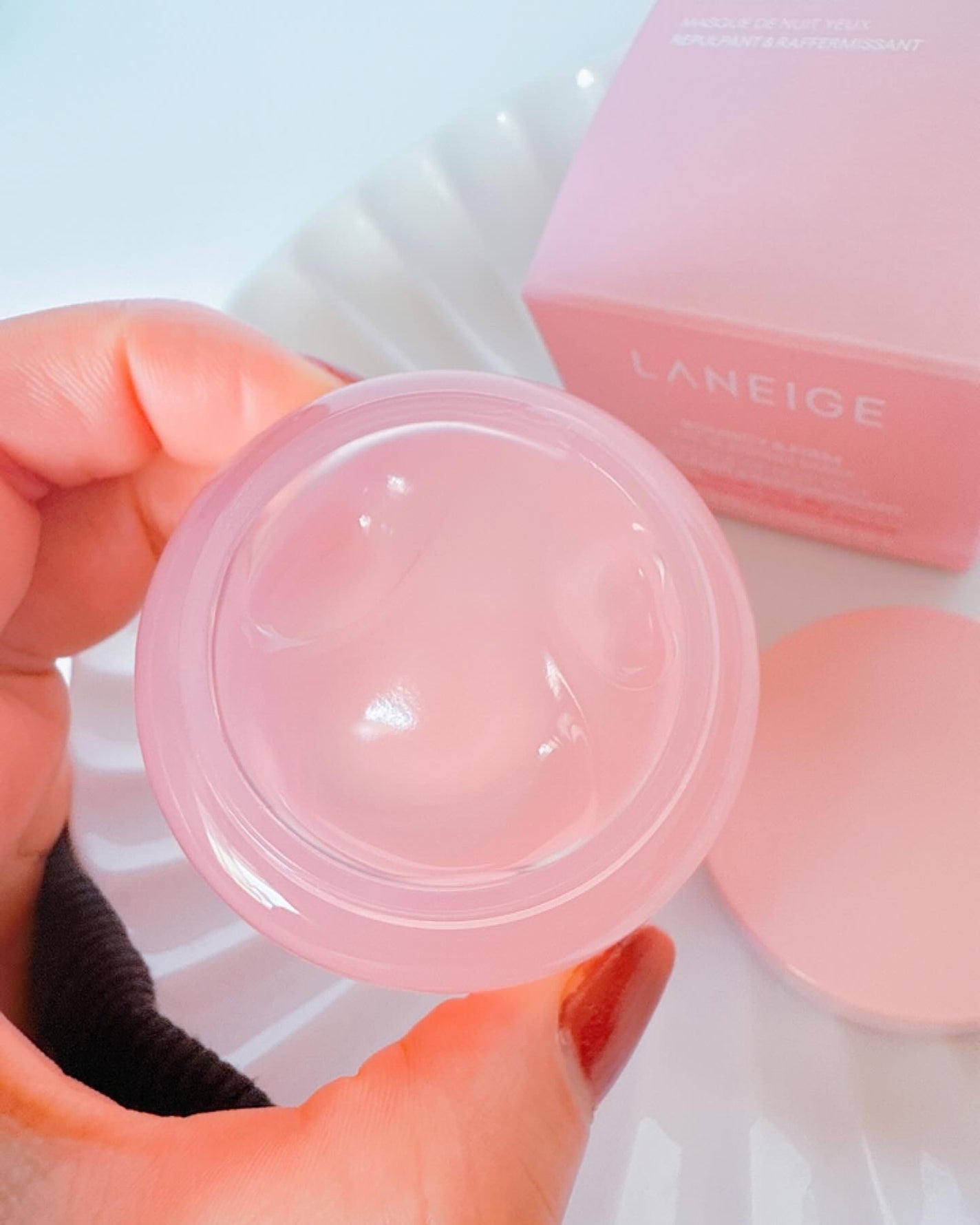 バウンシーアイスリーピングマスク/LANEIGE/アイケア・アイクリームを使ったクチコミ(3枚目)
