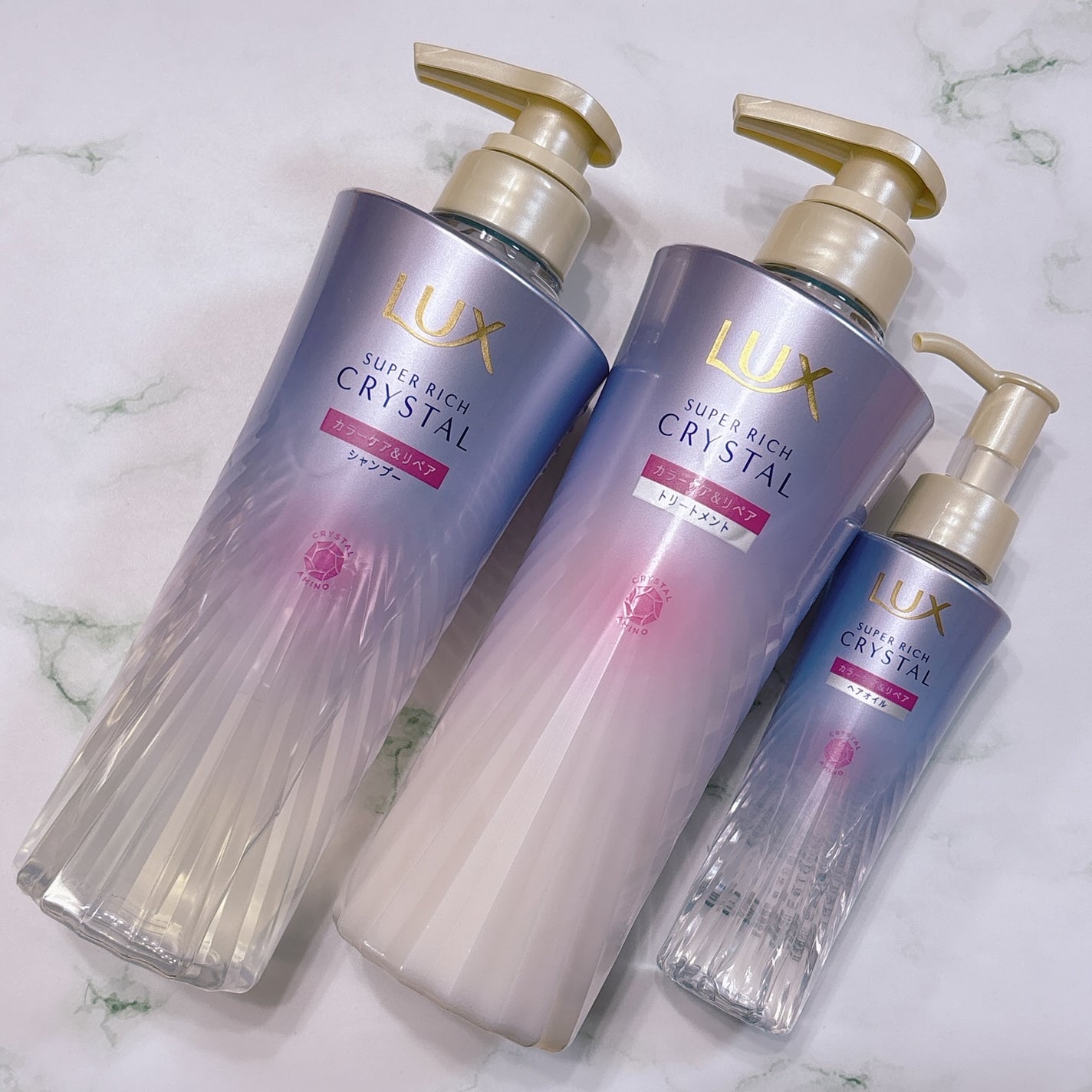 スーパーリッチクリスタル カラーケア&リペア シャンプー/トリートメント/LUX/シャンプー・コンディショナーを使ったクチコミ(5枚目)
