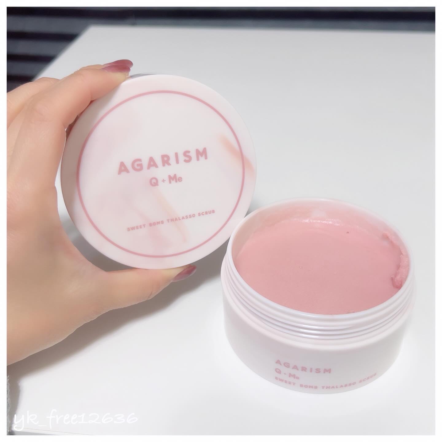 キューミースウィートボムタラソスクラブ　ピオニーブーケの香り/AGARISM/ボディスクラブを使ったクチコミ（2枚目）