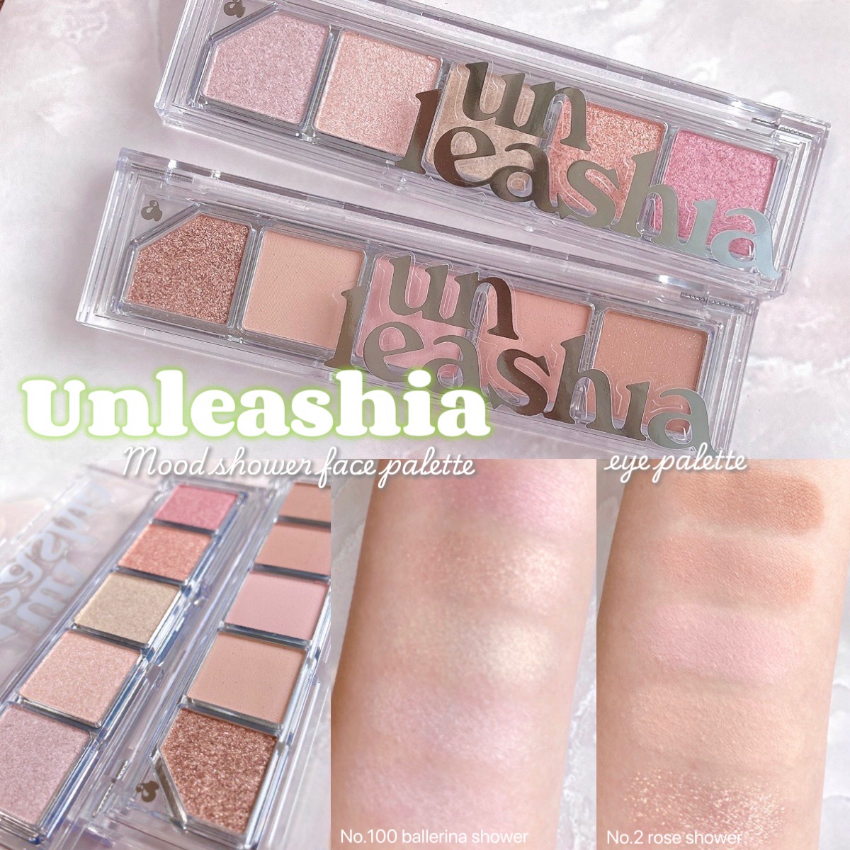 Mood Shower Face Palette/unleashia/パウダーハイライトを使ったクチコミ（1枚目）
