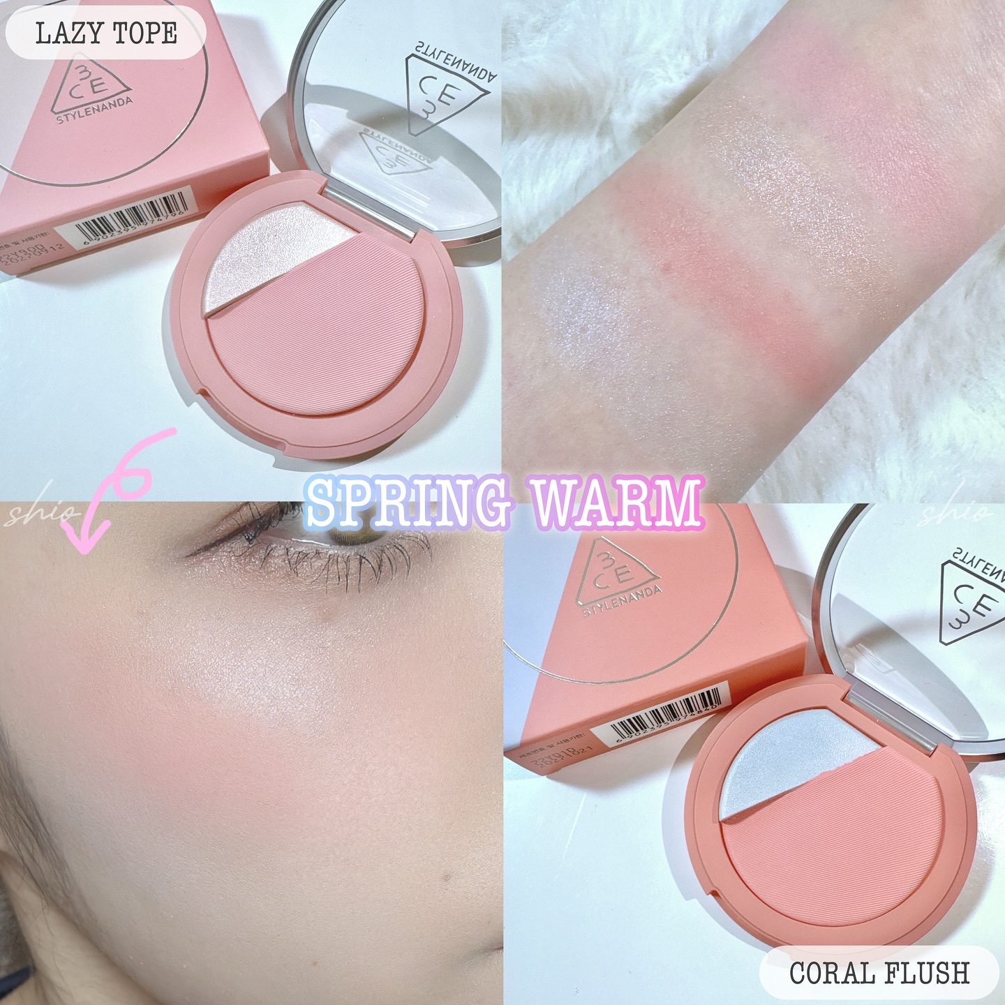 3CE ブラッシュライター/3CE/パウダーチークを使ったクチコミ（2枚目）