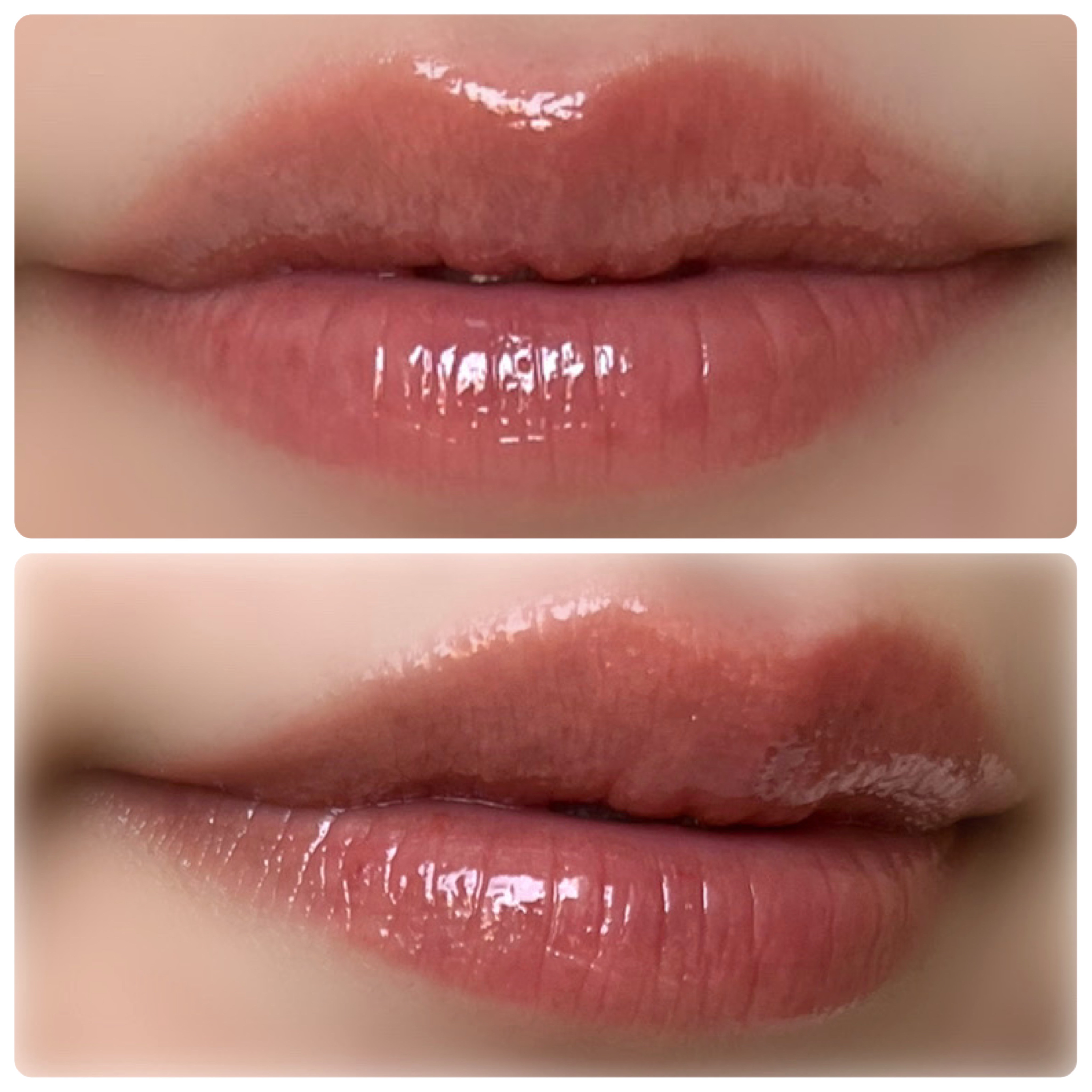 フィー 3Dボリューミンググロス B02 ソルベ 70%/fwee/リップグロスを使ったクチコミ（2枚目）