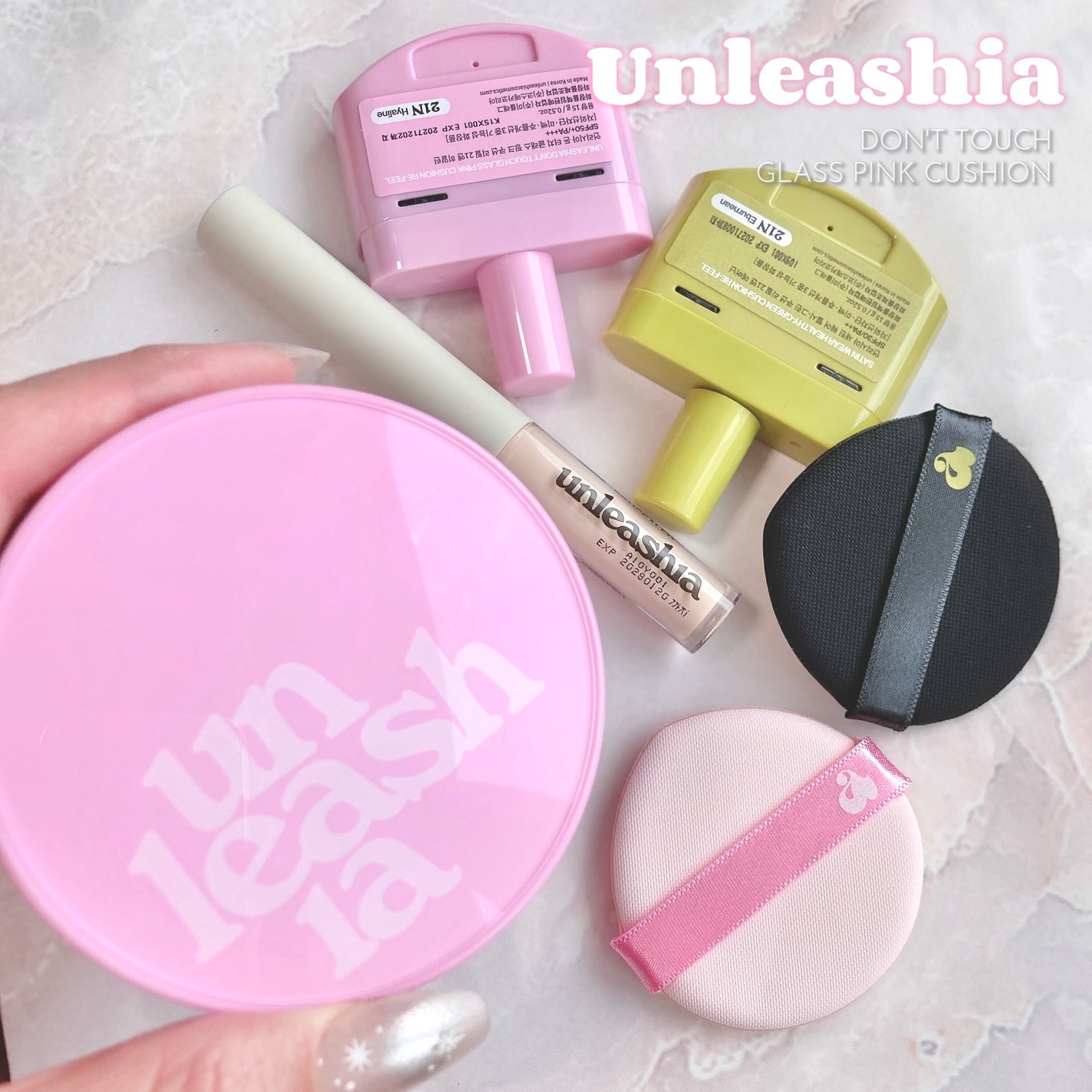 サテンウエアヘルシーグリーンクッション/unleashia/クッションファンデーションを使ったクチコミ(1枚目)