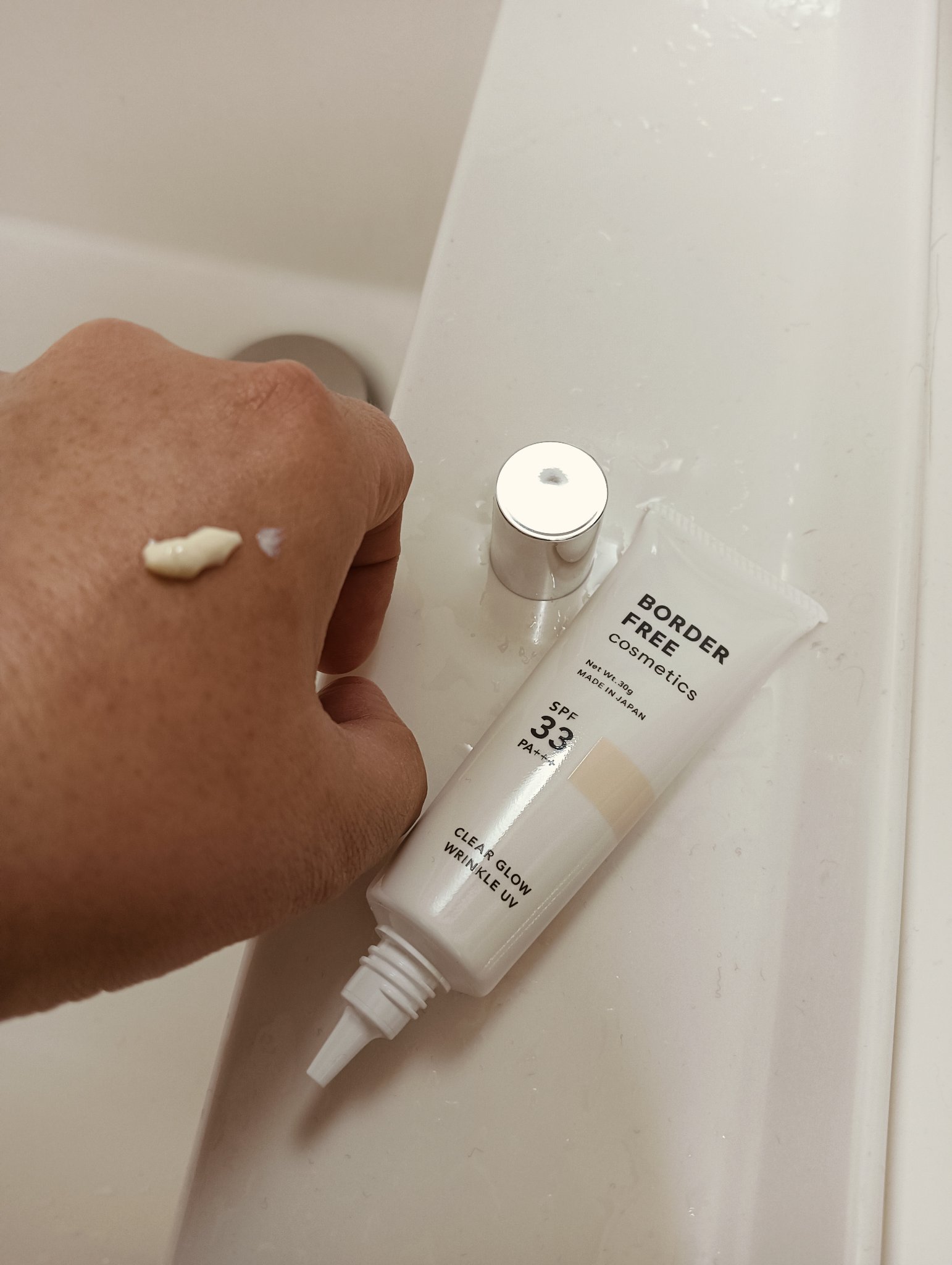 クリアグロウリンクルUV/BORDER FREE cosmetics/日焼け止め・UVケアを使ったクチコミ（3枚目）