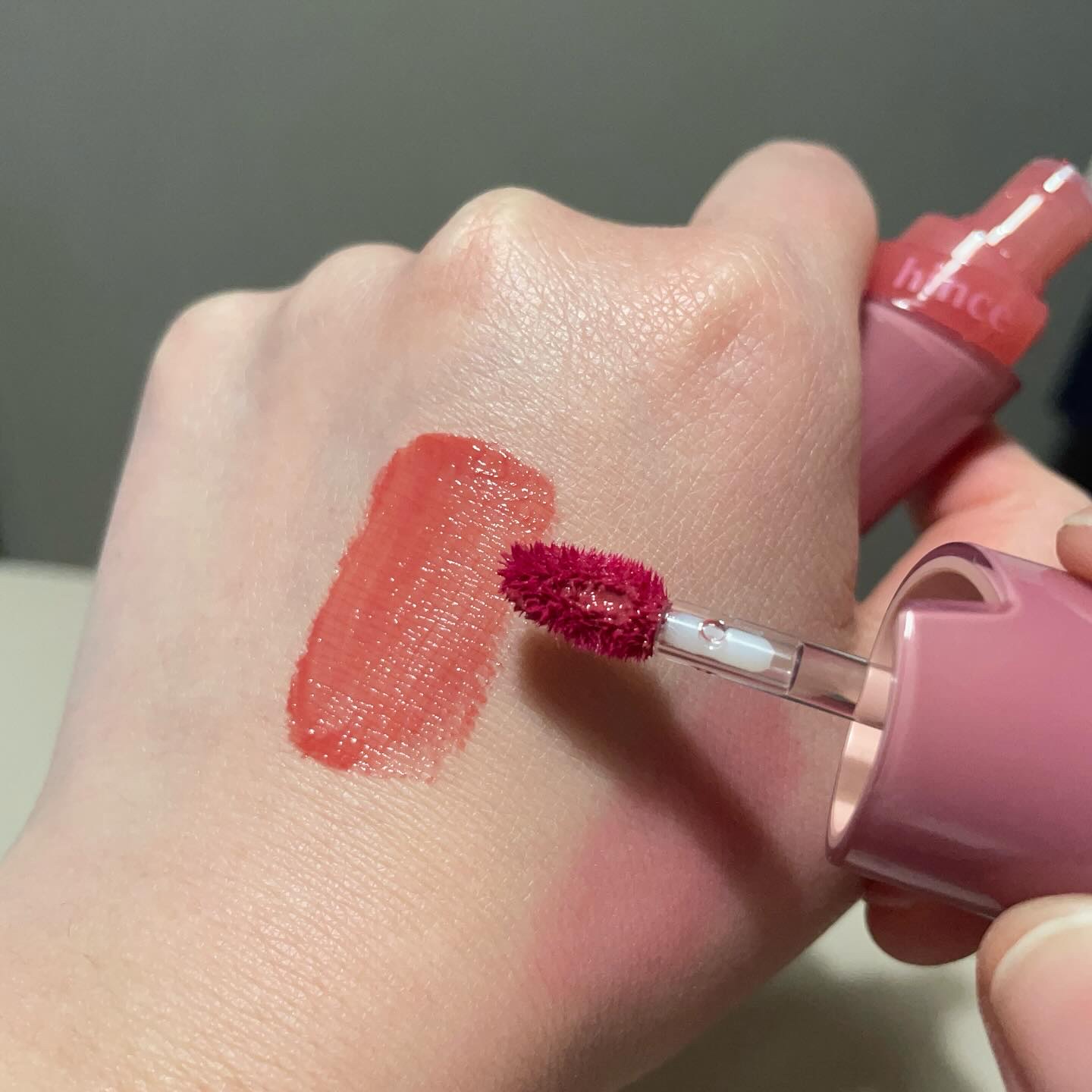 ロウグロウジェルティント R013 ピンクペッパー/hince/リップティントを使ったクチコミ（3枚目）