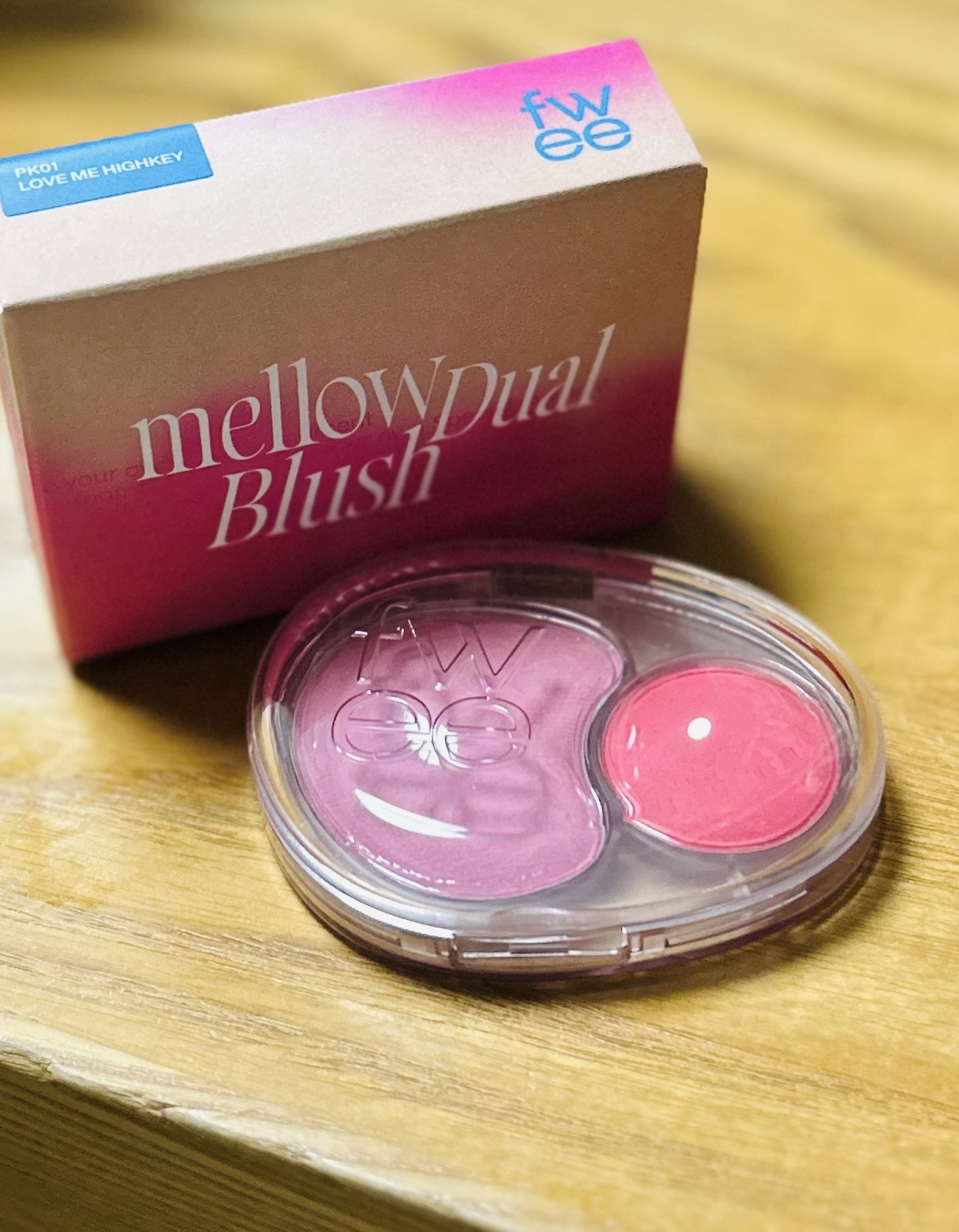 デュアルチークメロウ/fwee/ジェル・クリームチークを使ったクチコミ（1枚目）