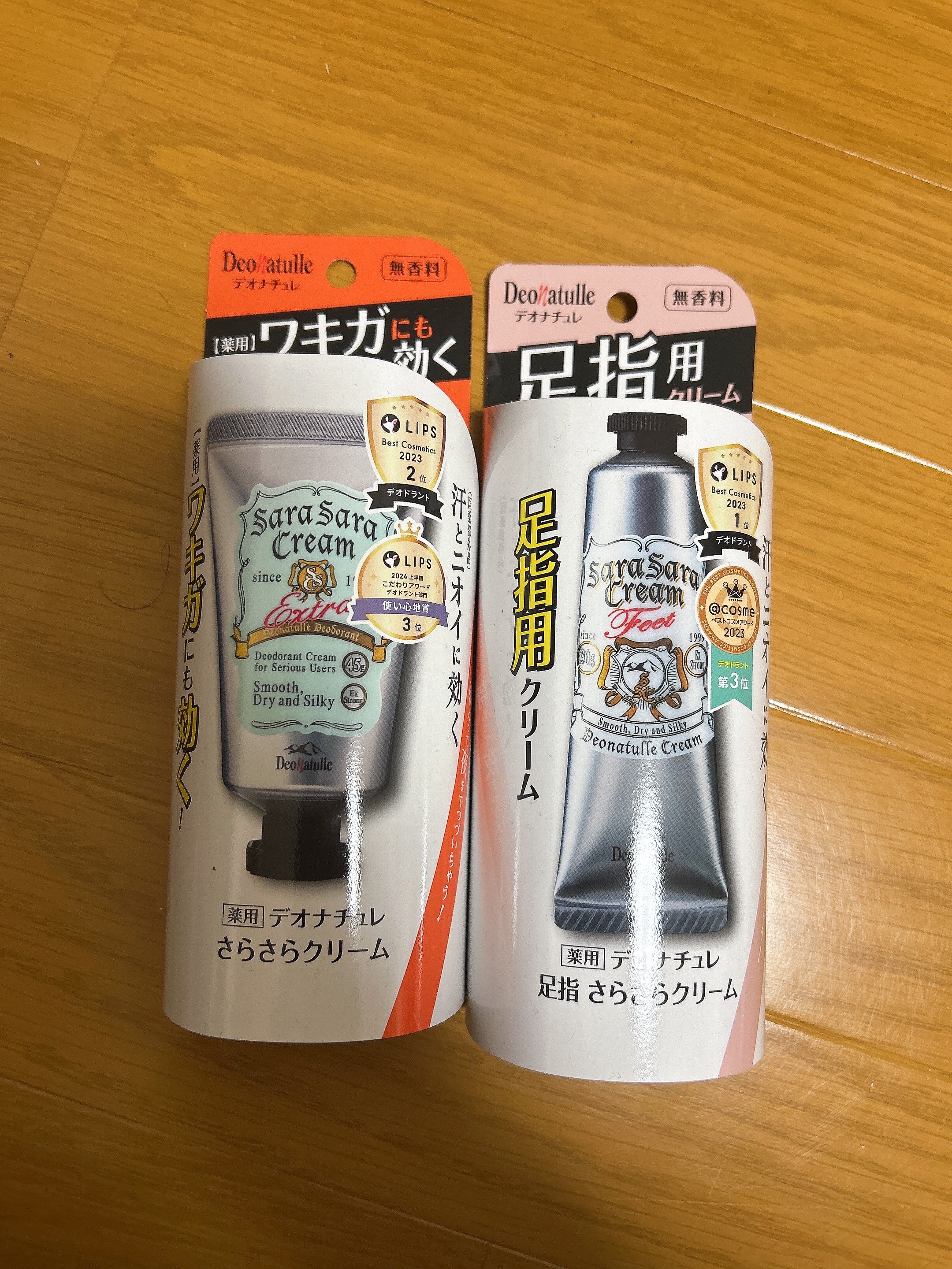 薬用足指さらさらクリーム/デオナチュレ/デオドラント・制汗剤を使ったクチコミ（2枚目）