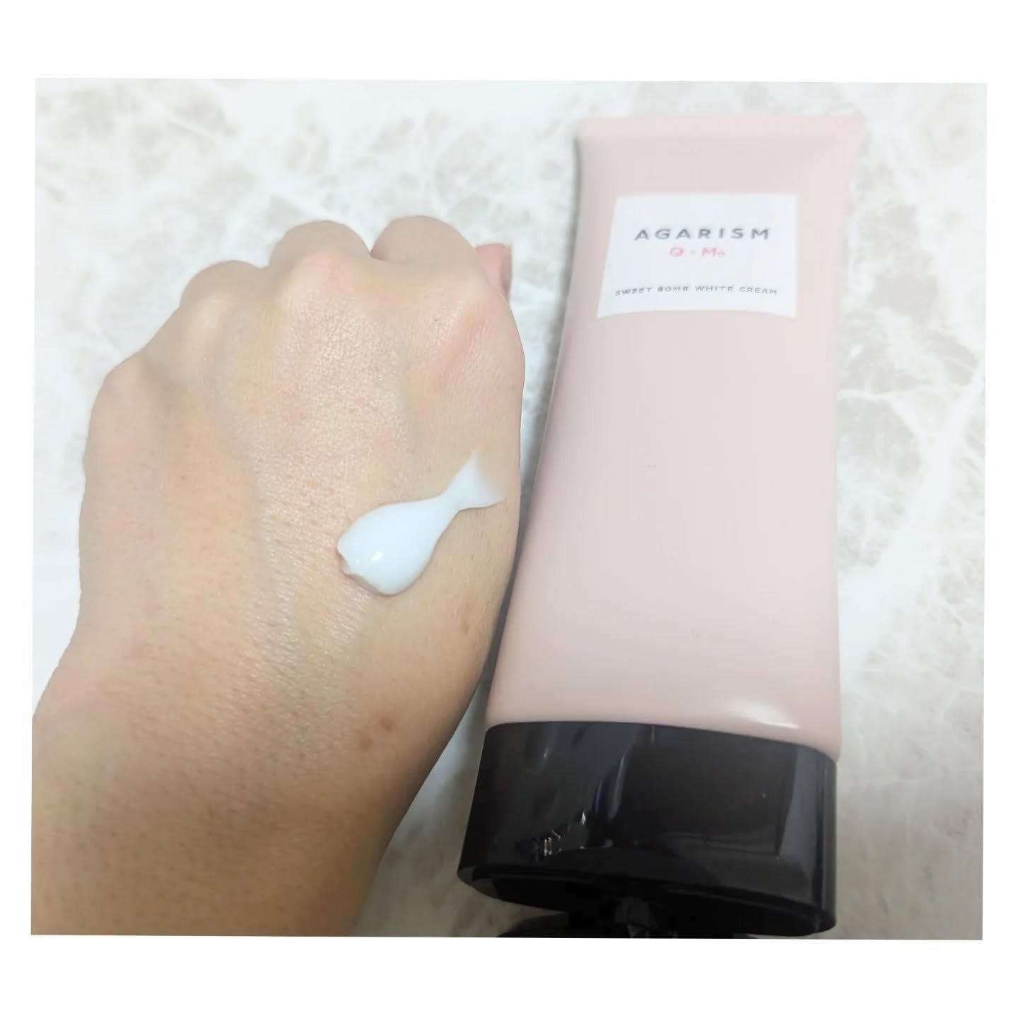 キューミースウィートボムホワイトクリーム/AGARISM/ボディクリームを使ったクチコミ（2枚目）