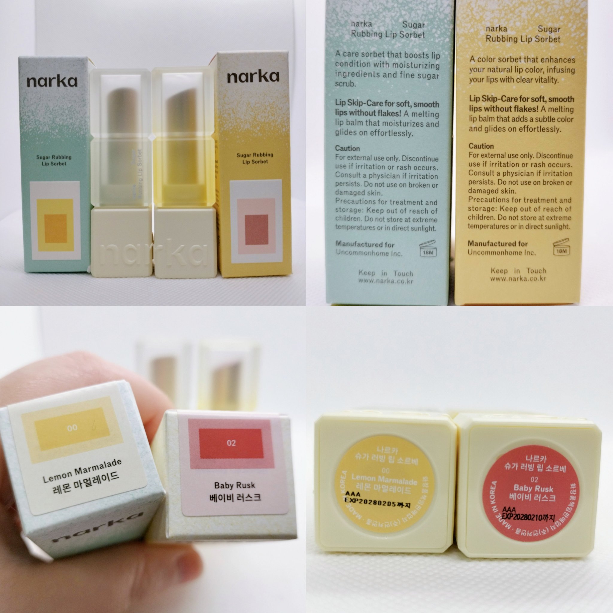 シュガーラビングリップソルベ/narka/リップスクラブを使ったクチコミ（2枚目）