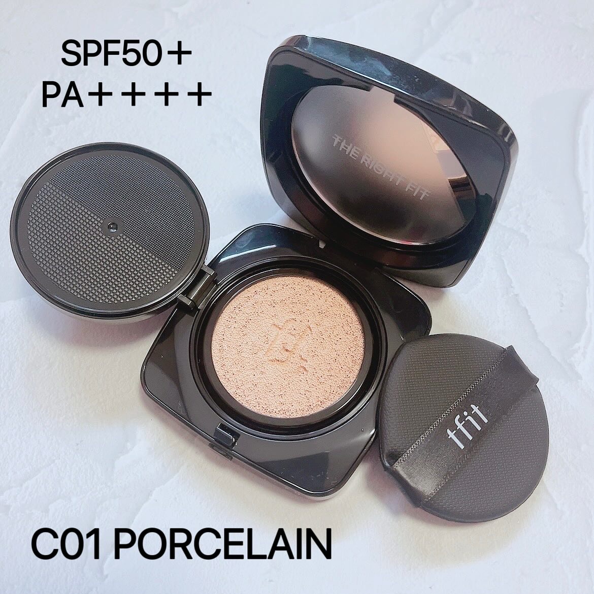 レイヤリングフィット グロークッションEX C01 ポースリン(Porcelain)/TFIT/クッションファンデーションを使ったクチコミ（2枚目）