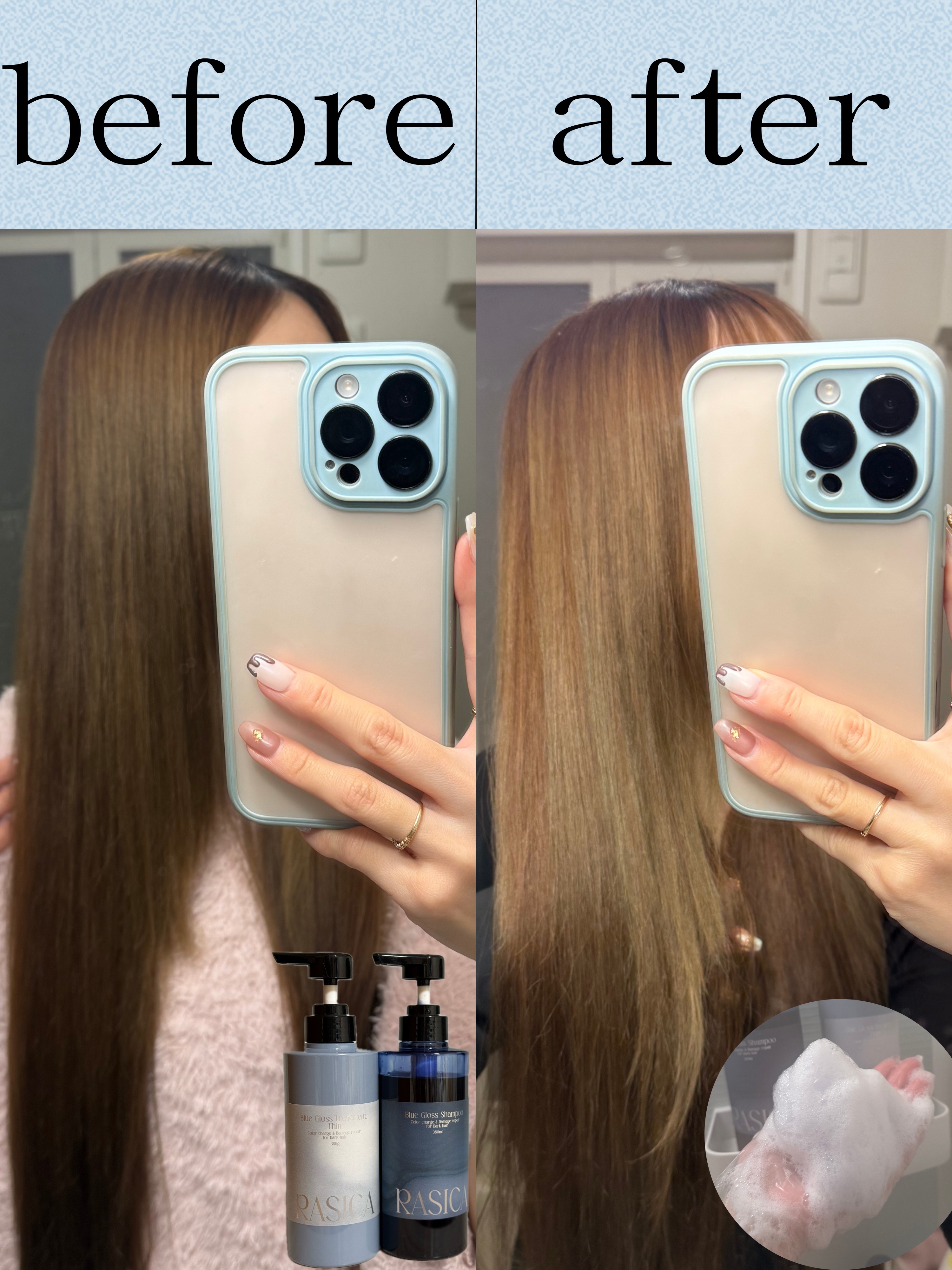 ブルーグロスシャンプー/トリートメント/rasica/市販シャンプーを使ったクチコミ（1枚目）