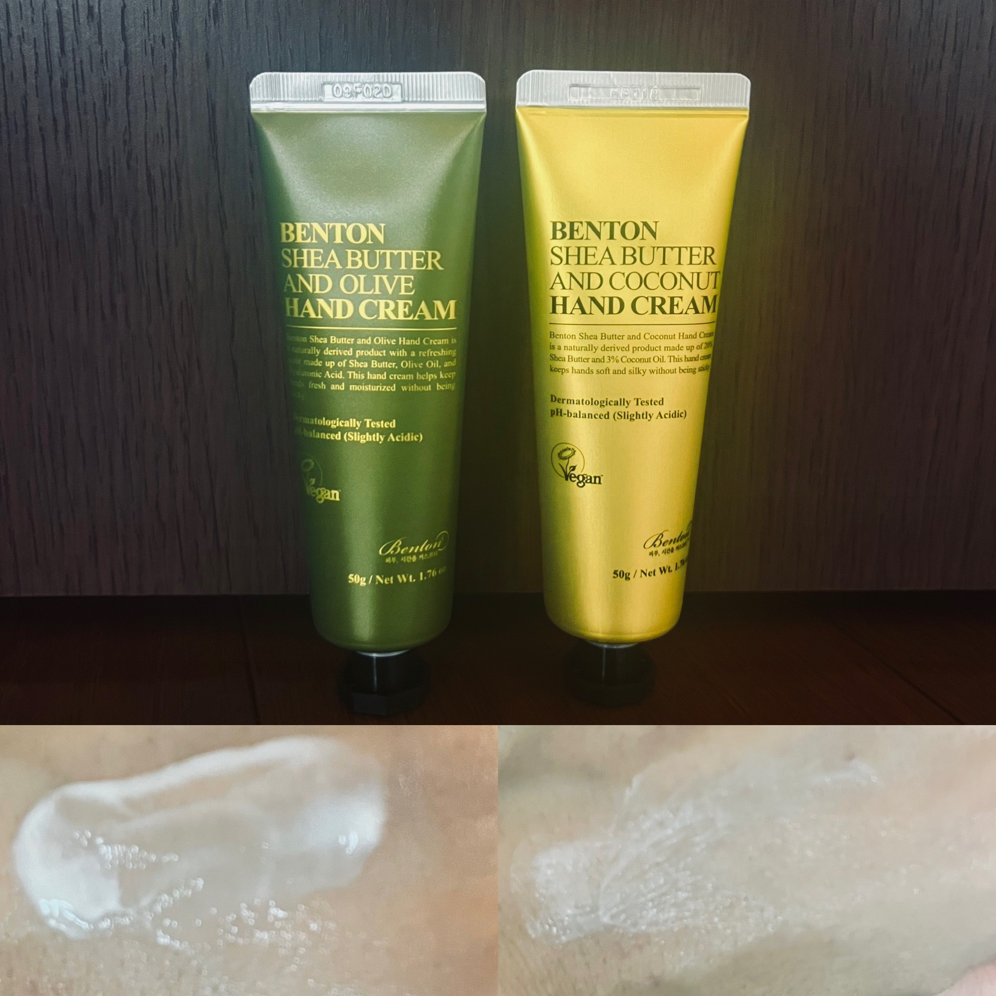 シアバターハンドクリーム ココナッツ 50g/BENTON/ハンドクリームを使ったクチコミ（1枚目）