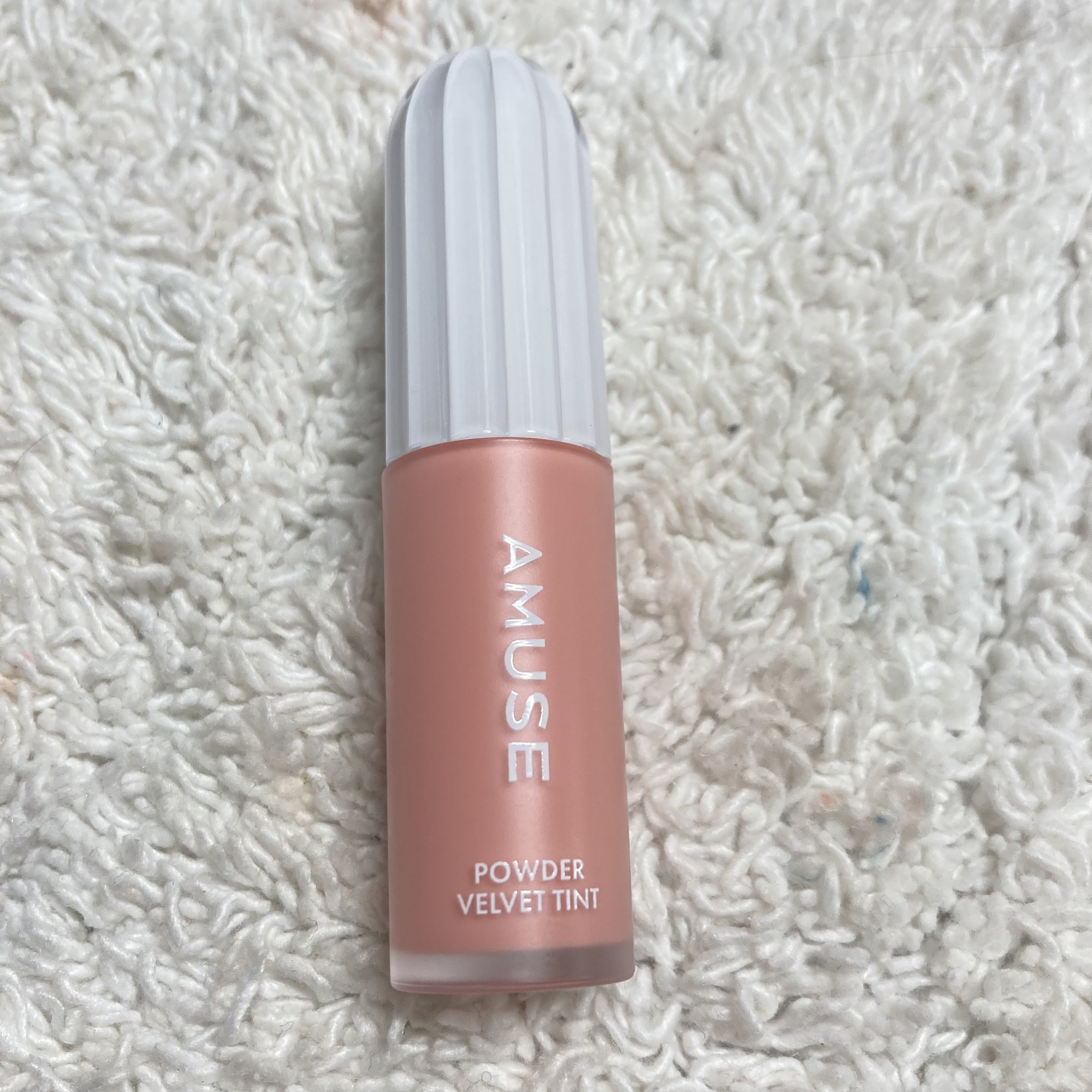 パウダーベルベットティント 03 メロントースト/AMUSE/リップティントを使ったクチコミ（1枚目）