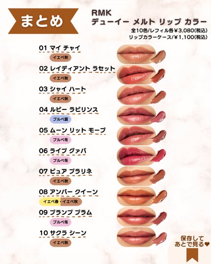 RMK デューイーメルト リップカラー/RMK/口紅を使ったクチコミ(5枚目)