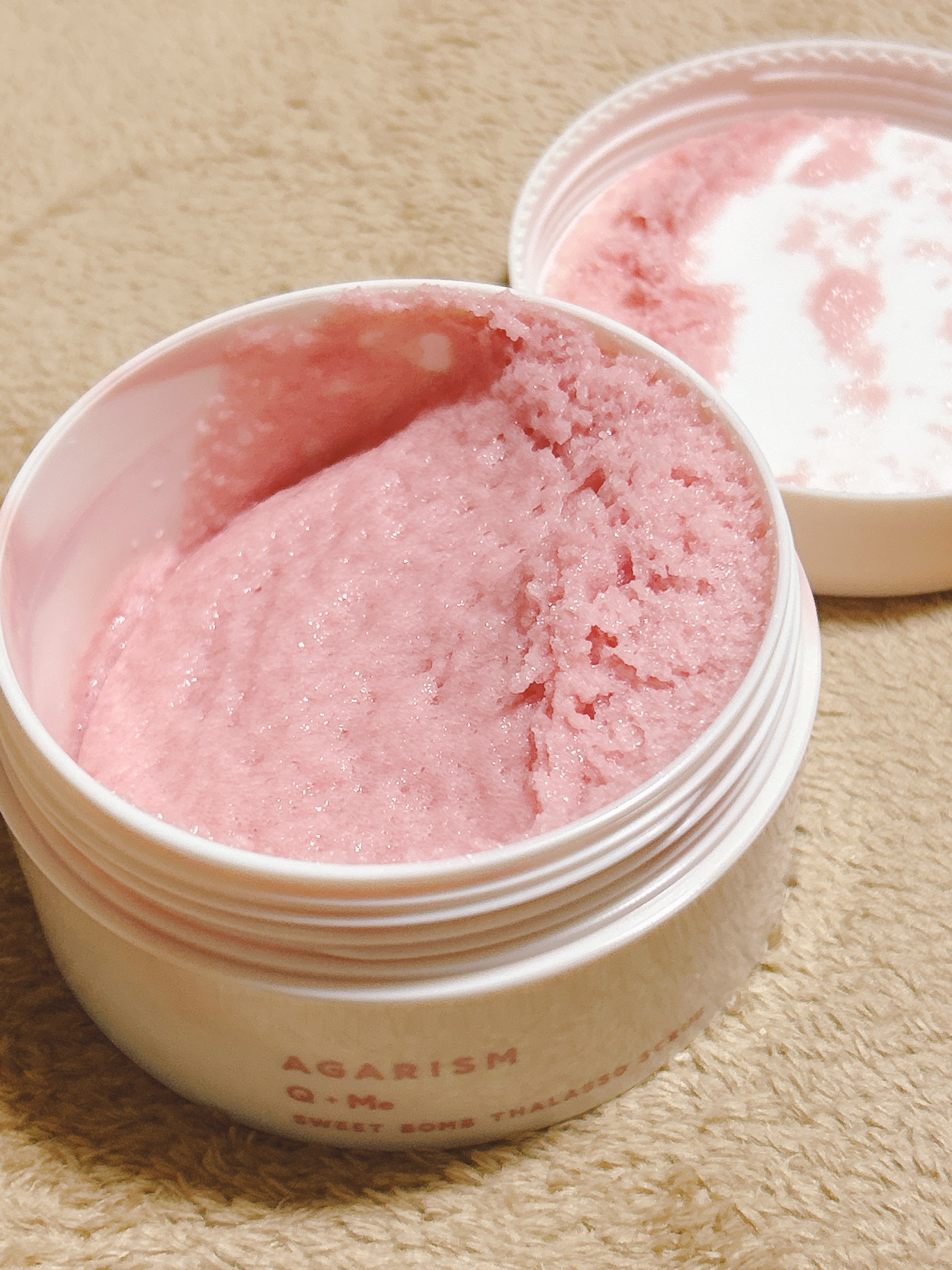 キューミースウィートボムタラソスクラブ　ピオニーブーケの香り/AGARISM/ボディスクラブを使ったクチコミ（3枚目）