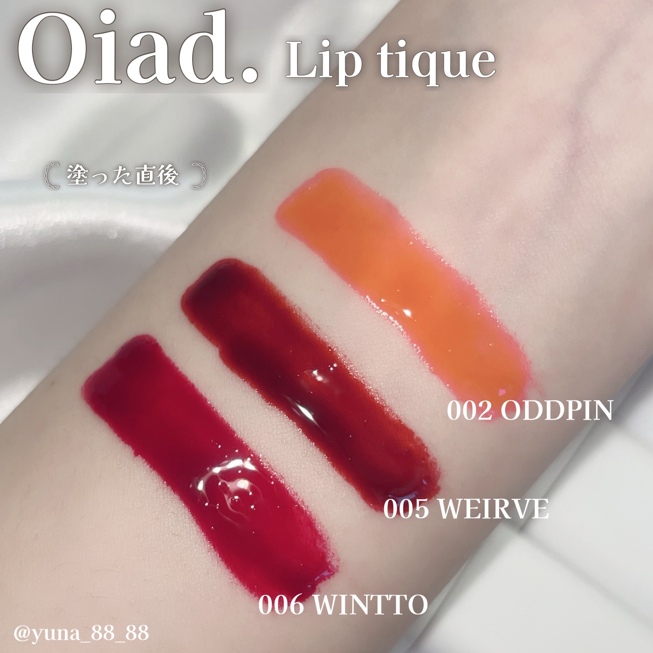 リップティーク/oiad/口紅を使ったクチコミ（3枚目）