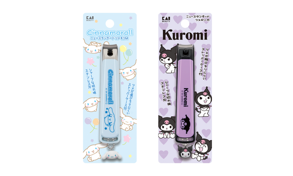 貝印から「シナモロール」「クロミ」デザインのチャーム付きツメキリが登場!