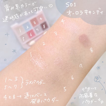 プティパレットアイズ(スパークリングタイプ)/キャンメイク/アイシャドウを使ったクチコミ(3枚目)