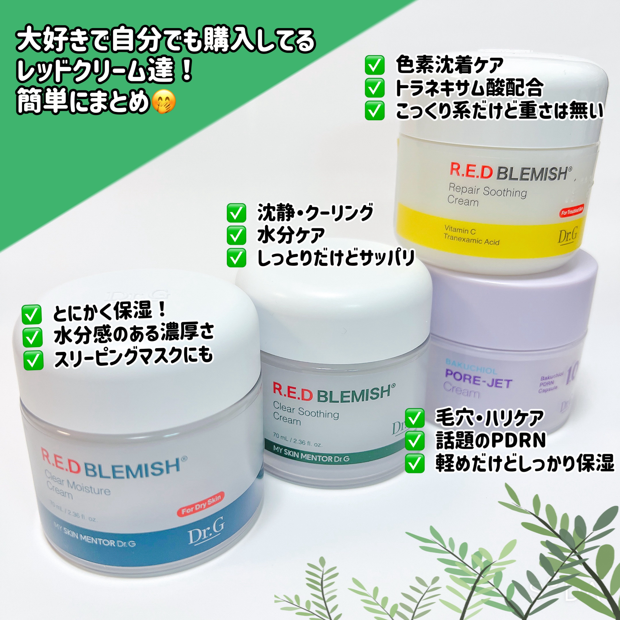 レッドブレミッシュ クリアスージングクリーム/Dr.G/フェイスクリームを使ったクチコミ（3枚目）