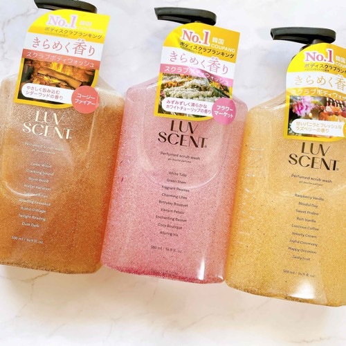 スクラブボディウォッシュ フラワーマーケット ホワイトチューリップ/LUV SCENT/ボディスクラブを使ったクチコミ（2枚目）