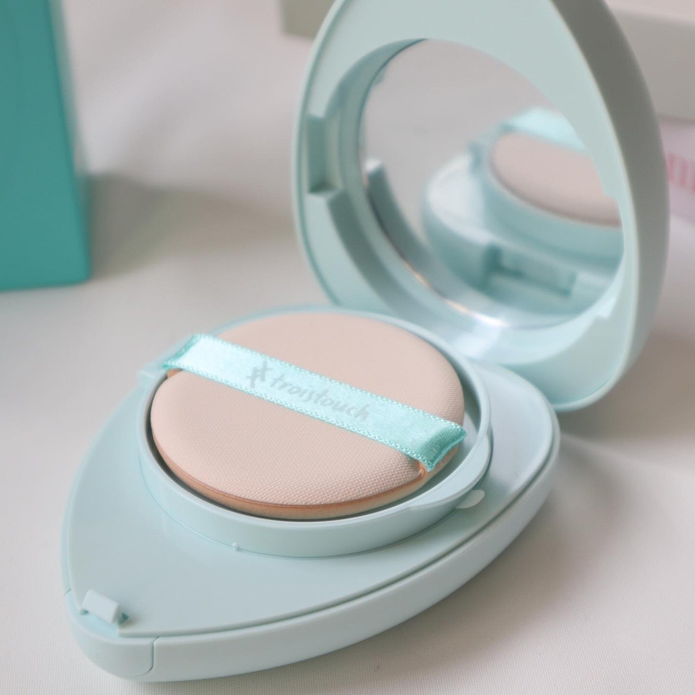 トワタッチ ハートクッション アクアベア/troistouch/クッションファンデーションを使ったクチコミ(4枚目)