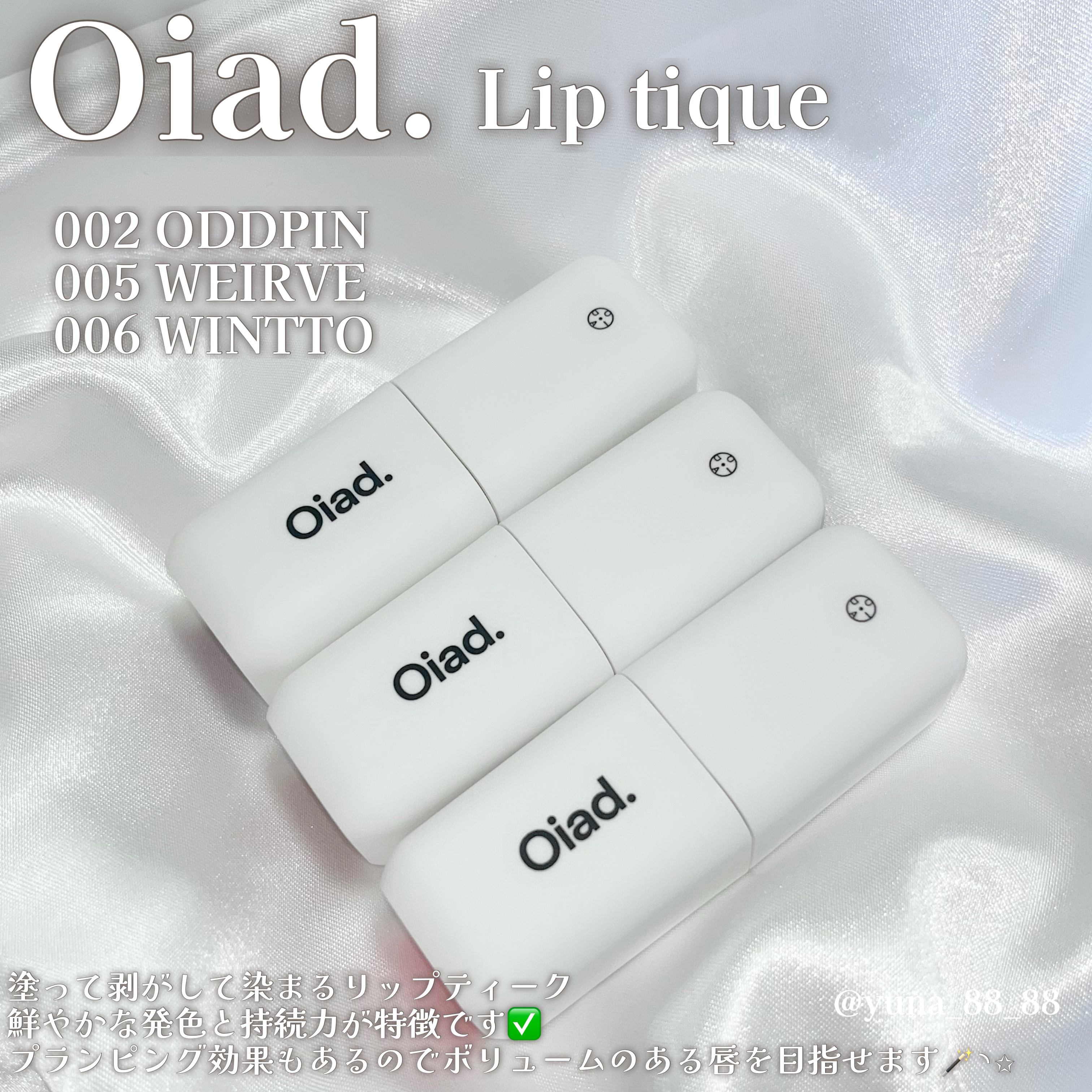 リップティーク/oiad/口紅を使ったクチコミ（2枚目）