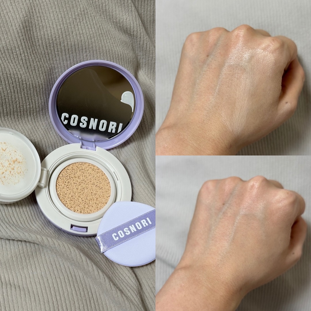 パンテノールバリアクッション/COSNORI/クッションファンデーションを使ったクチコミ（2枚目）
