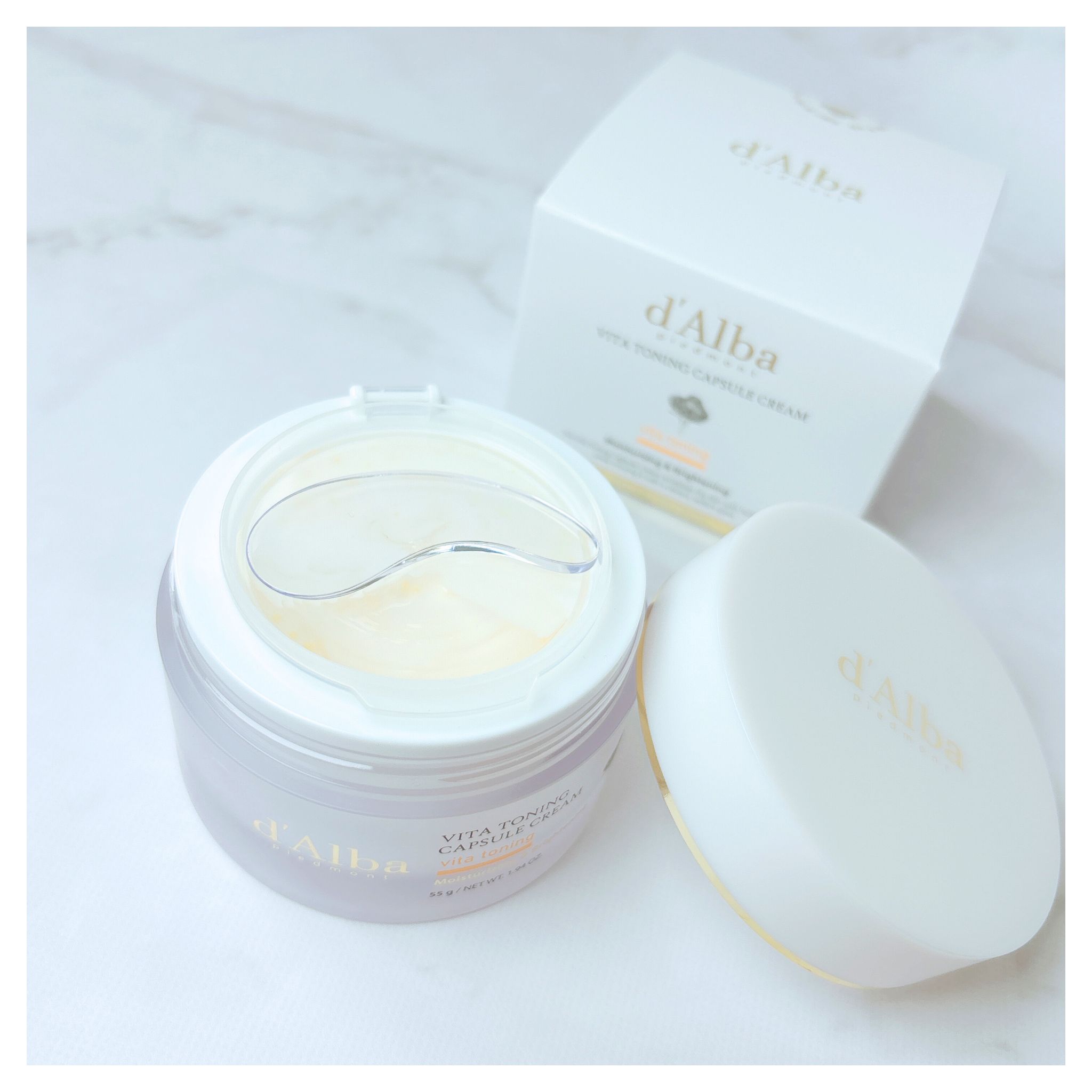 ビタトーニングカプセルクリーム/ダルバ/フェイスクリームを使ったクチコミ（3枚目）