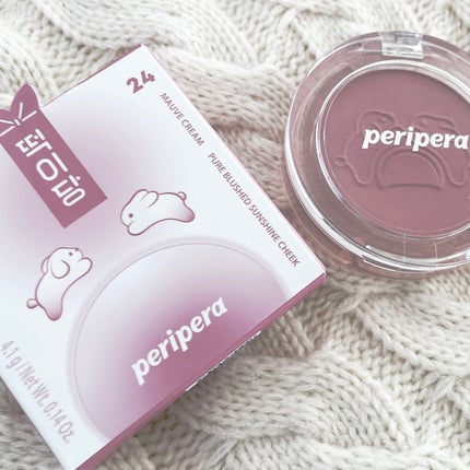 ピュア ブラッシュド サンシャイン チーク 24 MAUVE CREAM(モーブうさぎの餅つき)/PERIPERA/パウダーチークを使ったクチコミ(1枚目)