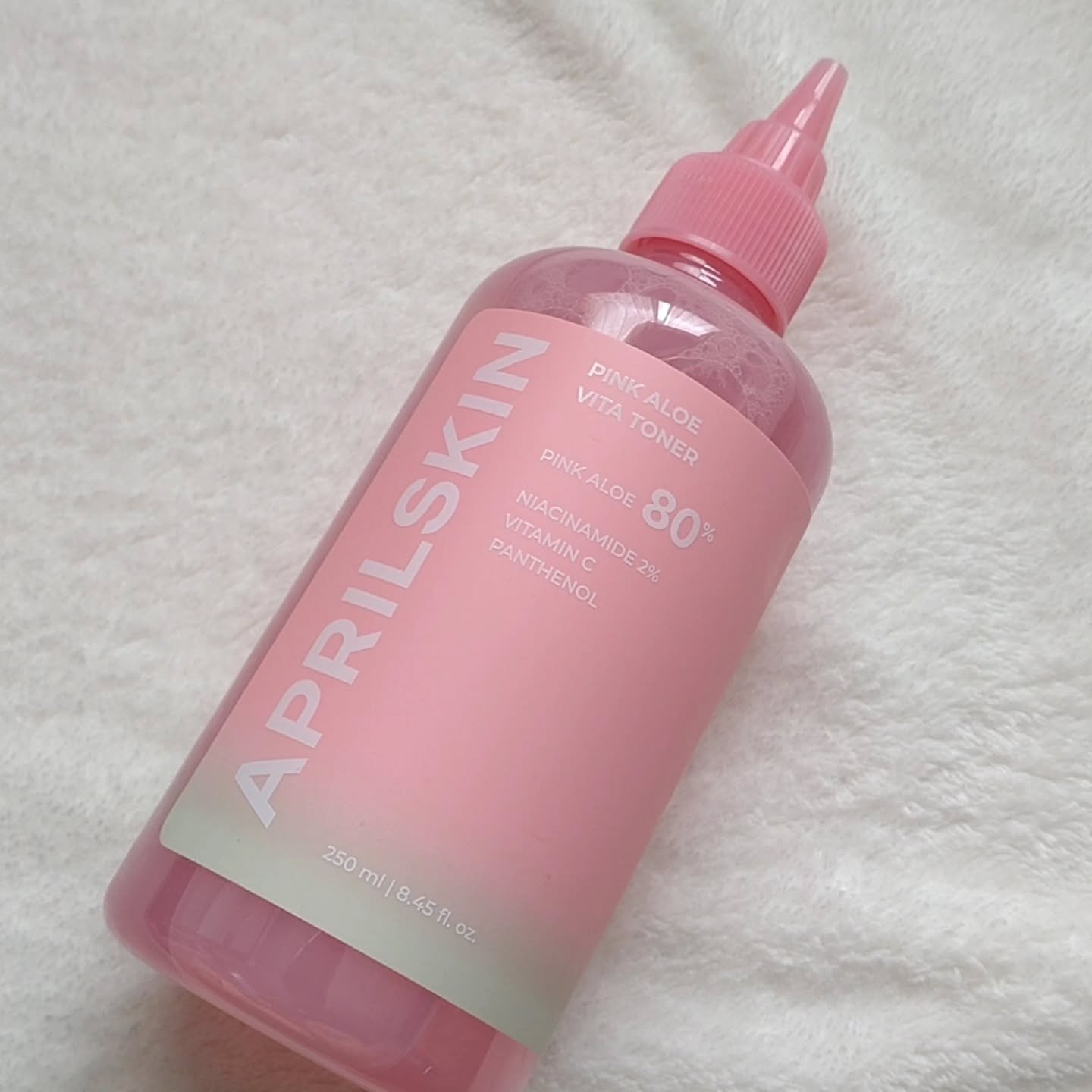 ピンクアロエビタトナー/APRILSKIN/化粧水を使ったクチコミ（2枚目）