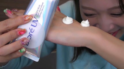 アクアリッチ エアリーホールドクリーム(呼吸感ベールUV)/ビオレ/日焼け止めクリームを使ったクチコミ(5枚目)