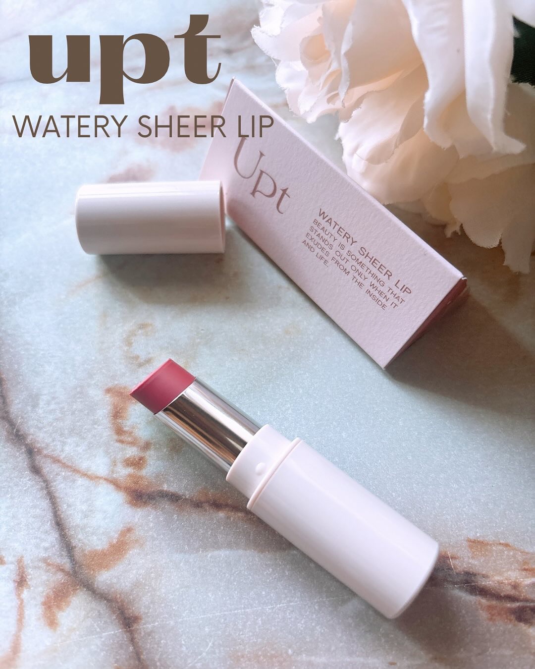 Upt WATERY SHEER LIP  05 rosy dew（ロージーデュー）/Upt/口紅を使ったクチコミ（1枚目）