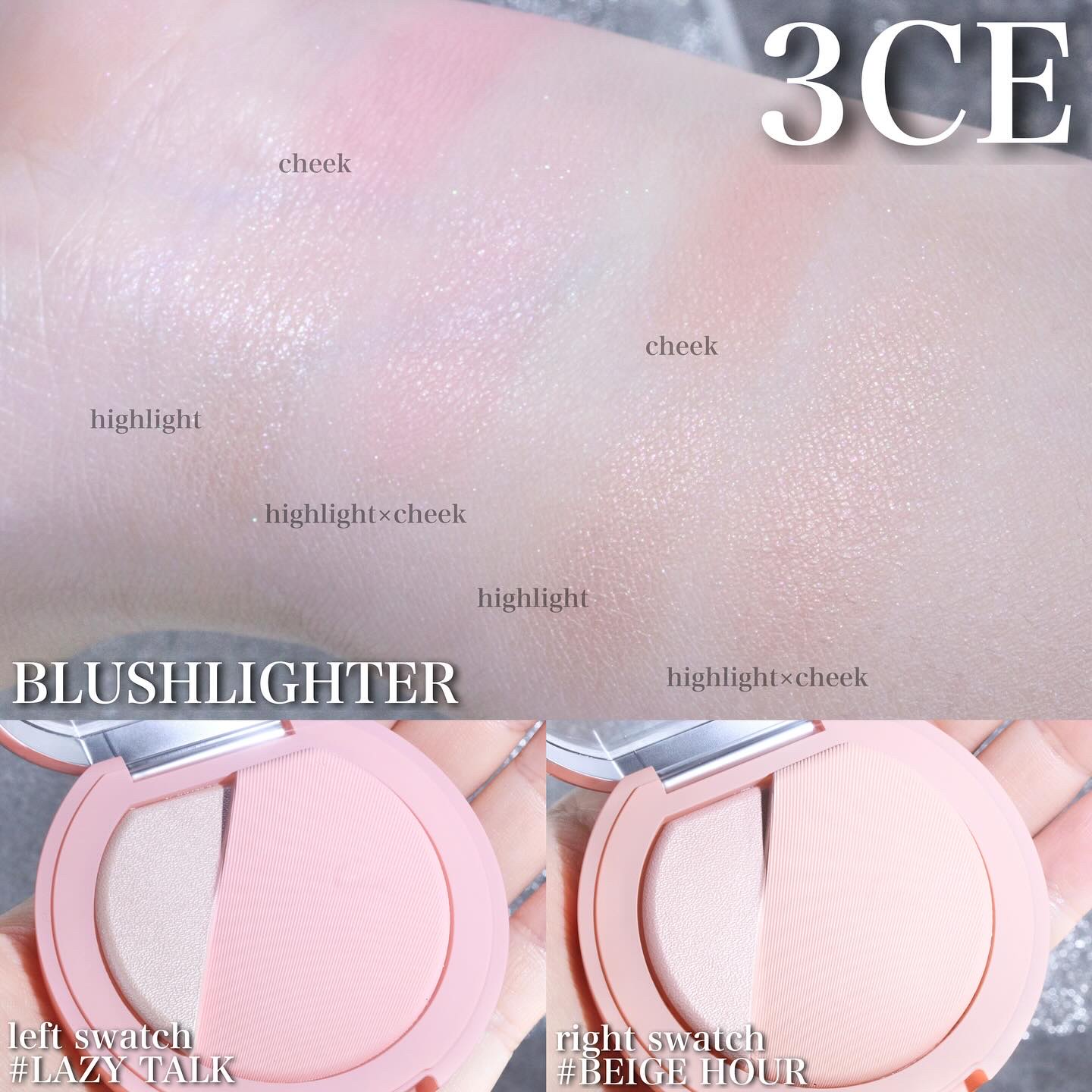 3CE ブラッシュライター/3CE/パウダーチークを使ったクチコミ（3枚目）