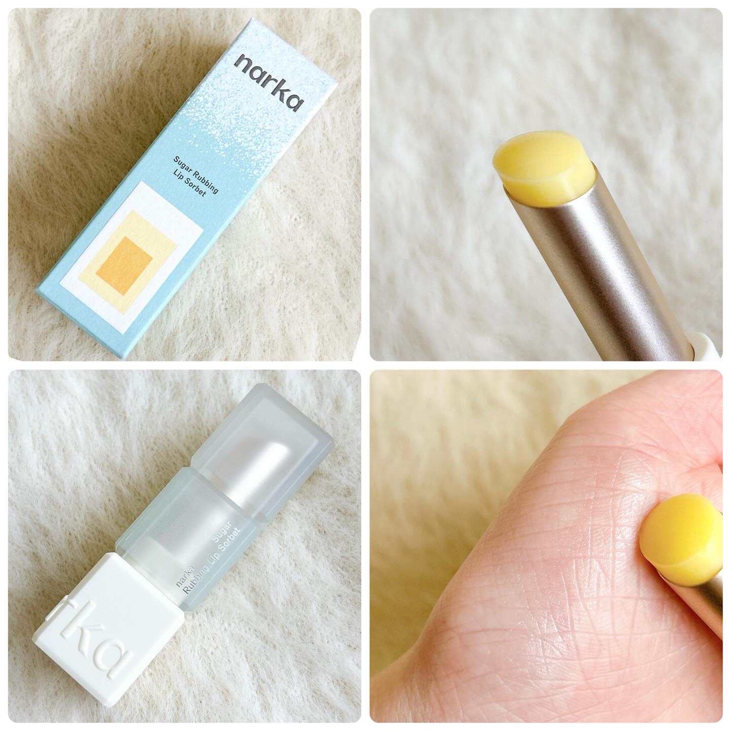 シュガーラビングリップソルベ/narka/リップスクラブを使ったクチコミ（2枚目）