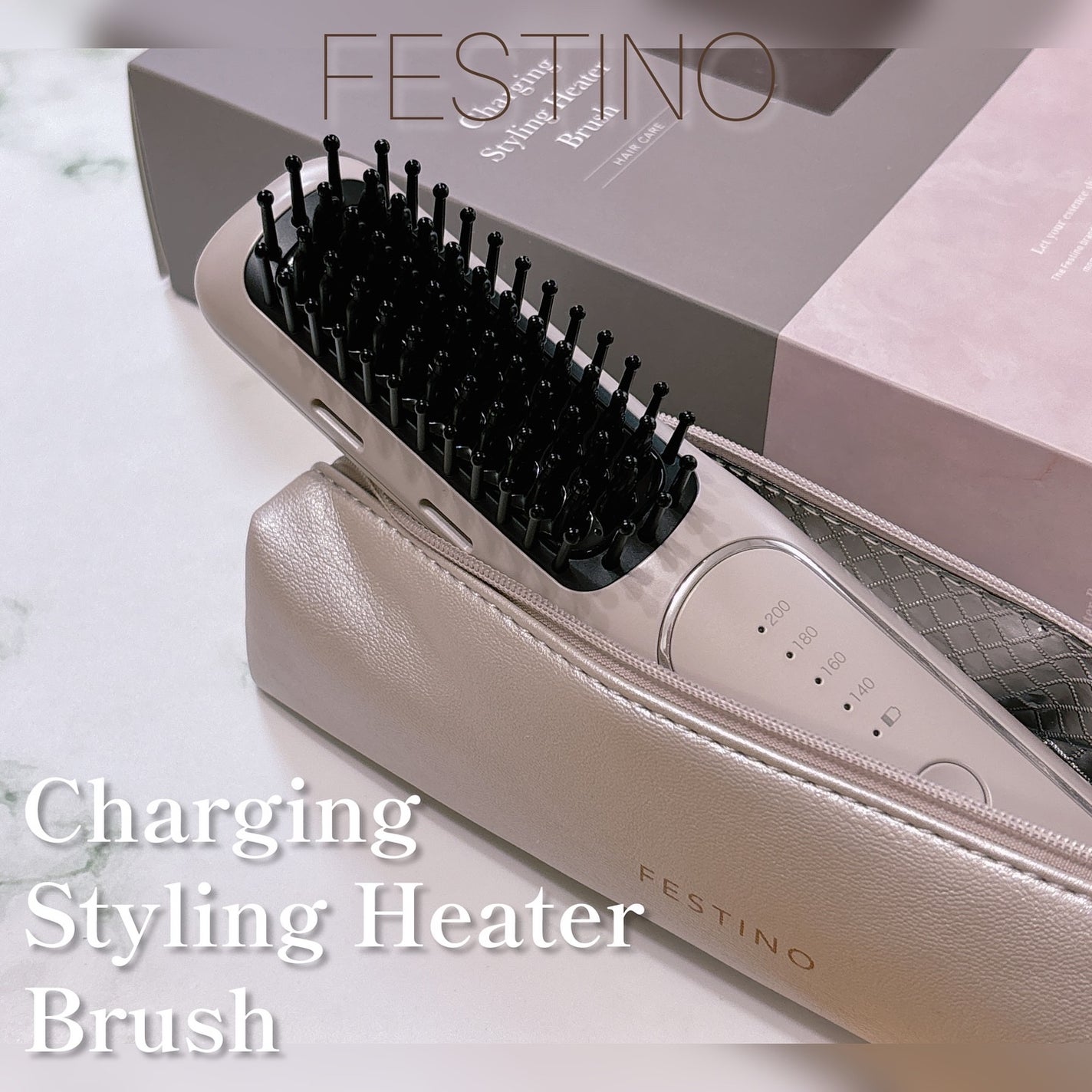 充電式 スタイリング ヒーターブラシ/FESTINO/ヒートブラシを使ったクチコミ(1枚目)