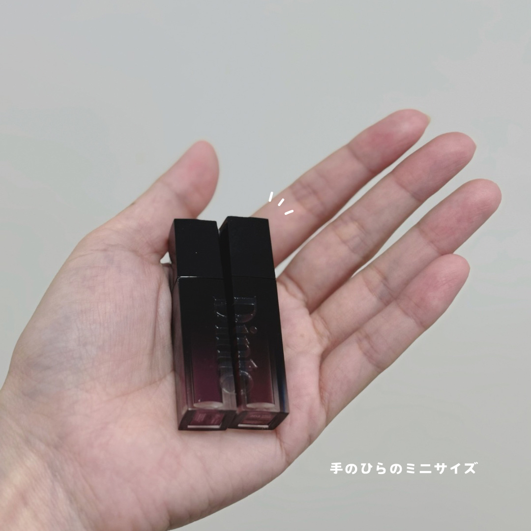 [バレンタインリミテッド]ブラーグローイミニリップティントデュオ/Dinto/リップティントを使ったクチコミ（3枚目）